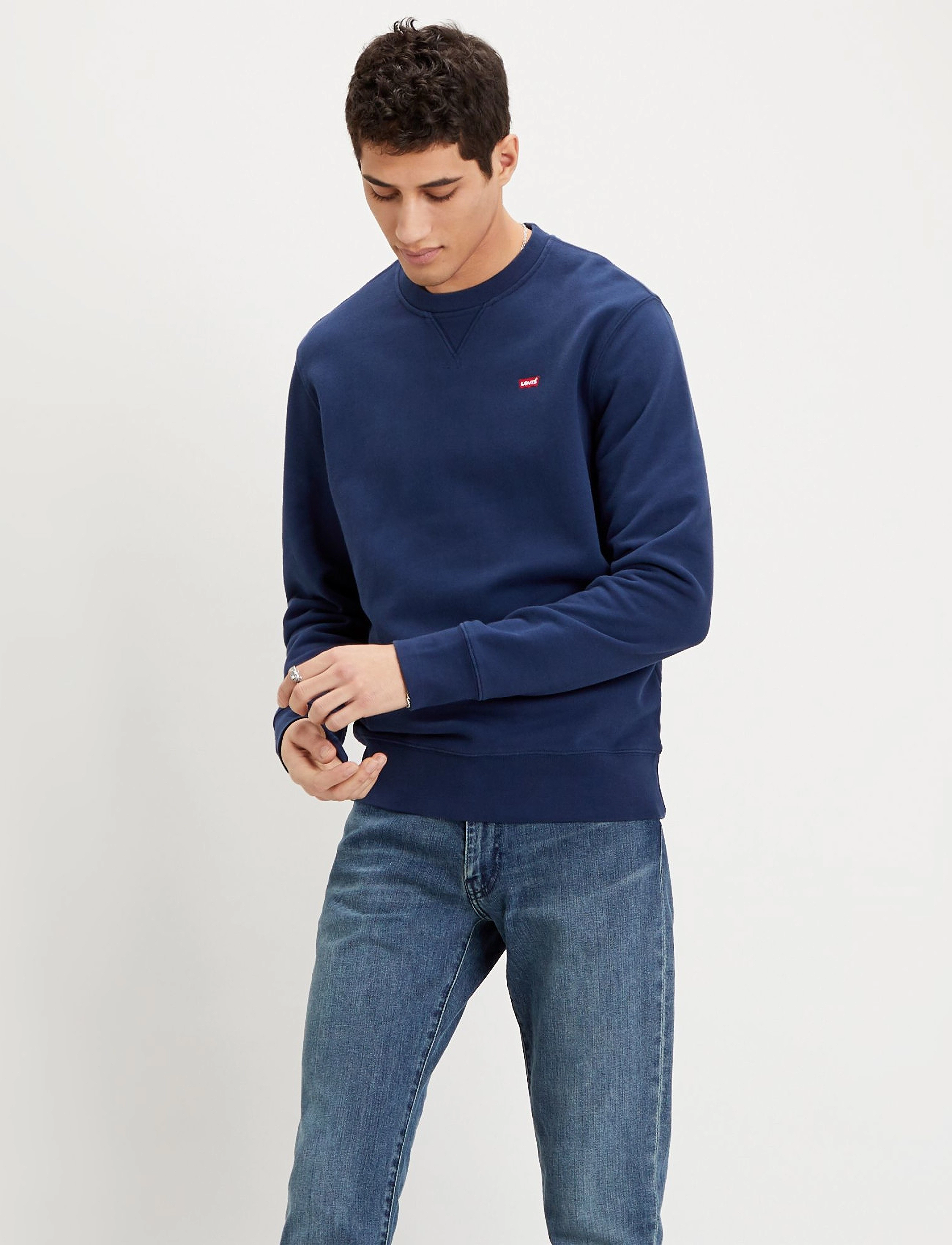Levi's The Original Hm Crew Navy Blaz, Mænd, Rundhalset Sweatshirt, Navy, Str: S