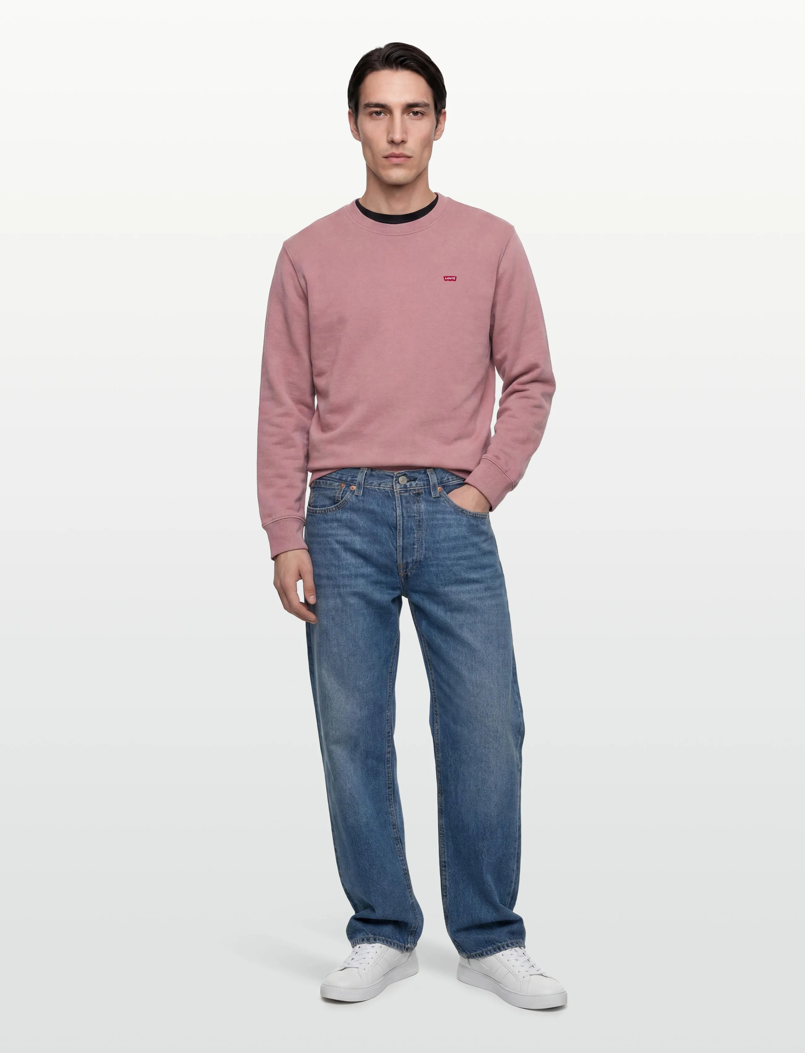 Levi's® THE ORIGINAL HM CREW WOODROSE - Tøj - REDS / pink/rose