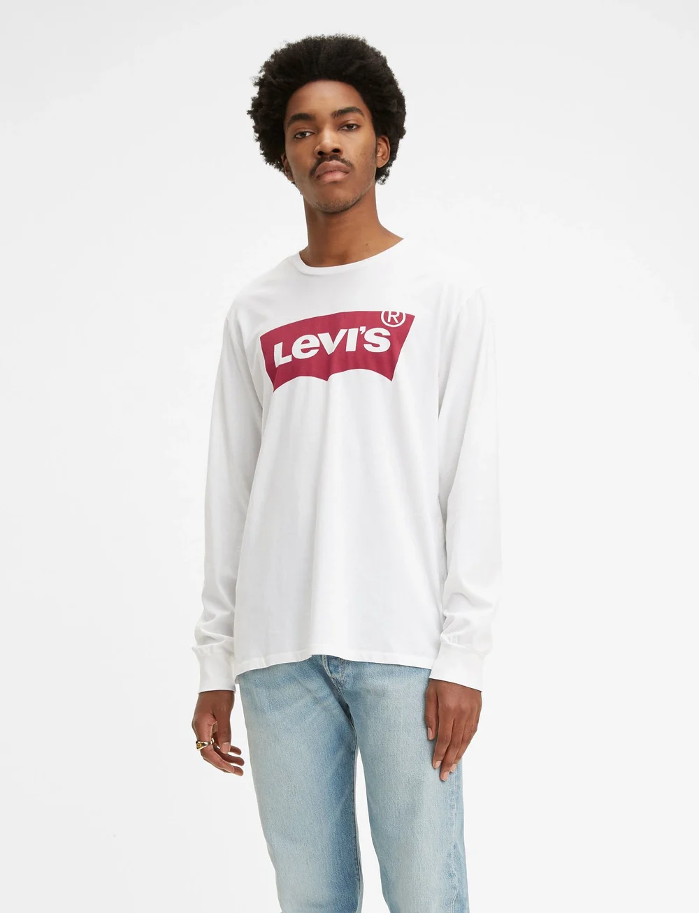 Levi's® - LS STD GRAPHIC TEE HM LS WHITE - langärmelig - neutrals - 0