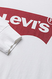 LEVI´S Men - LS STD GRAPHIC TEE HM LS WHITE - langærmede t-shirts - neutrals - 4