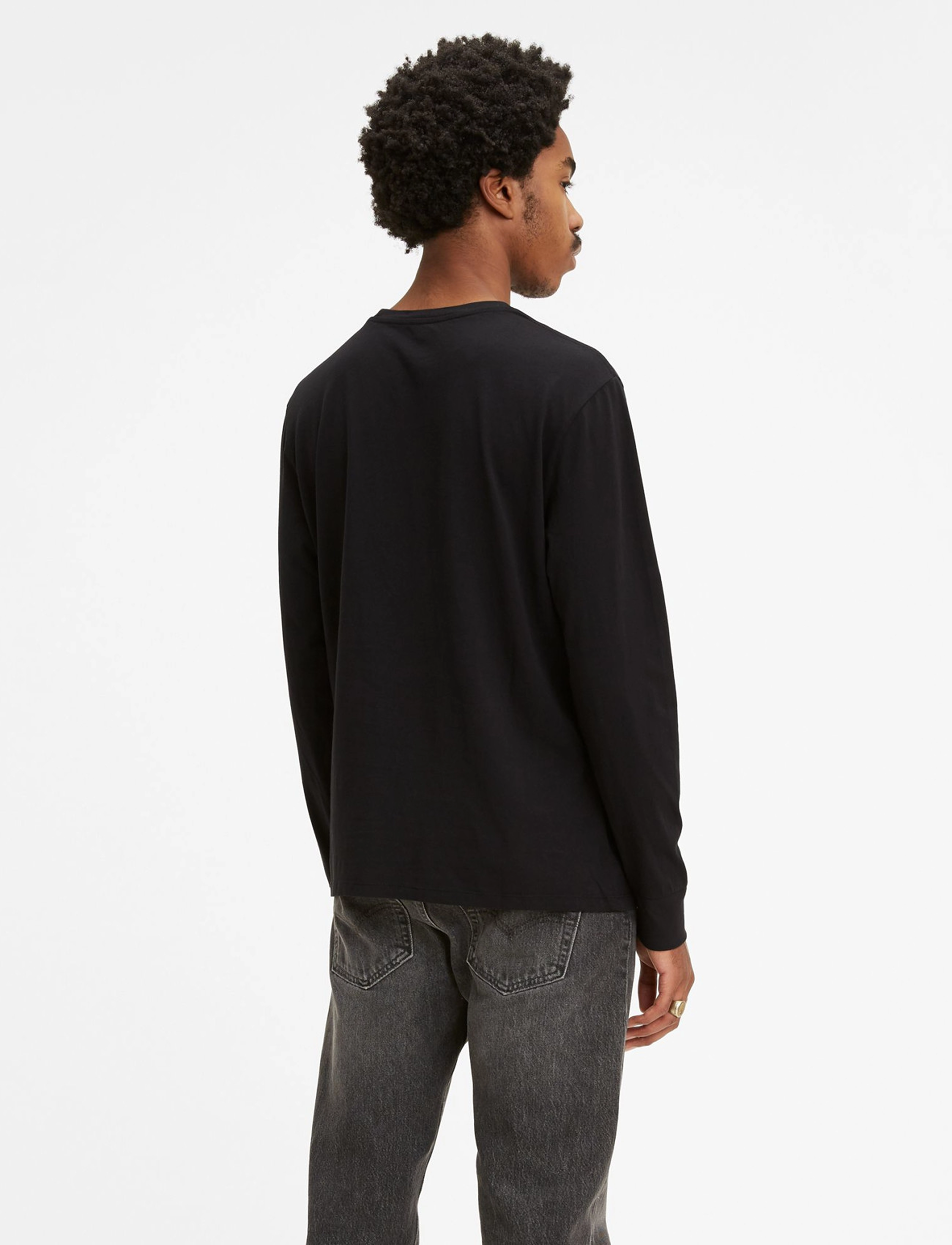 Levi's® - LS STD GRAPHIC TEE HM LS BLACK - blacks - 3