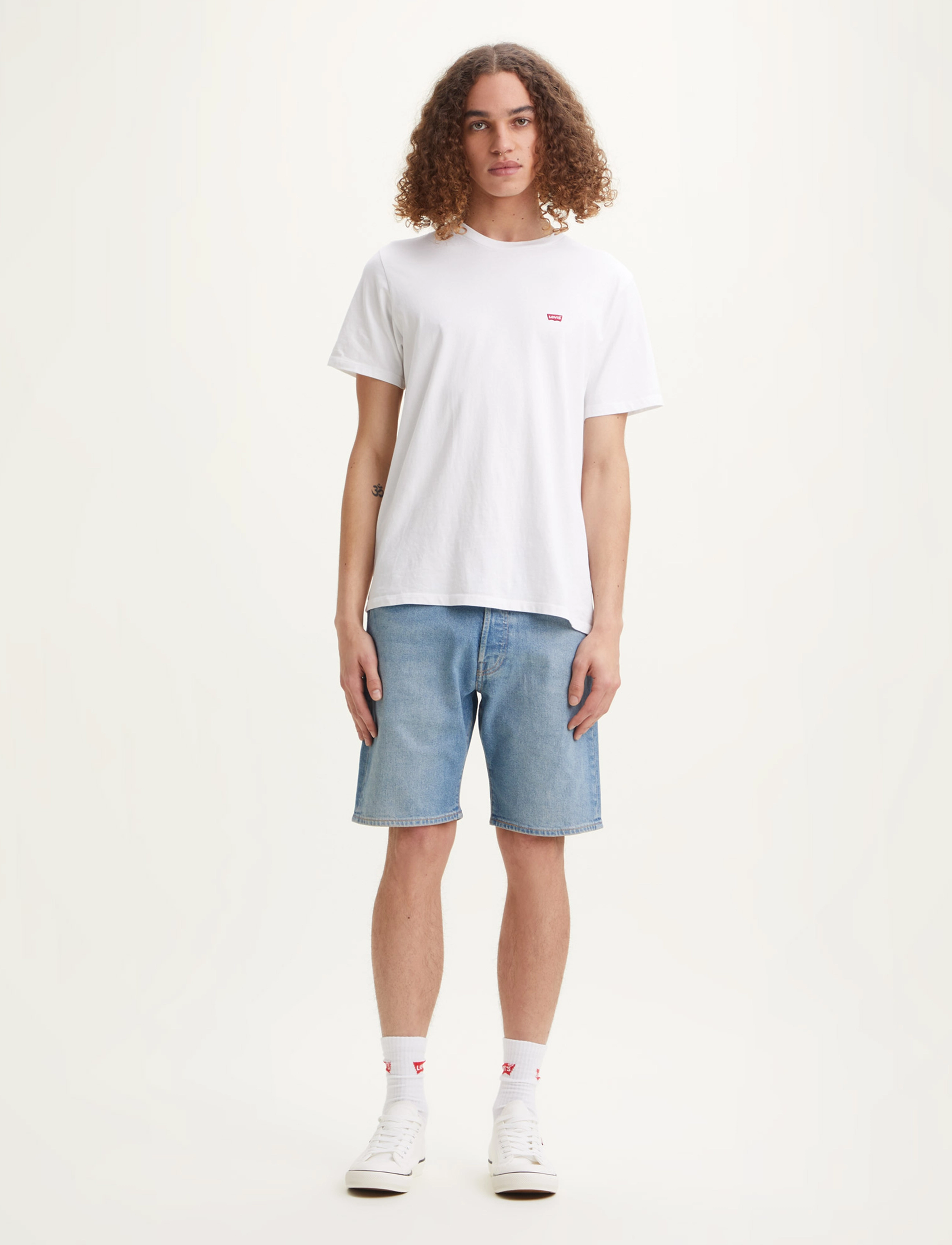 LEVI´S Men - 501 HEMMED SHORT MOUNTAIN LIFE - light indigo - worn in - 5
