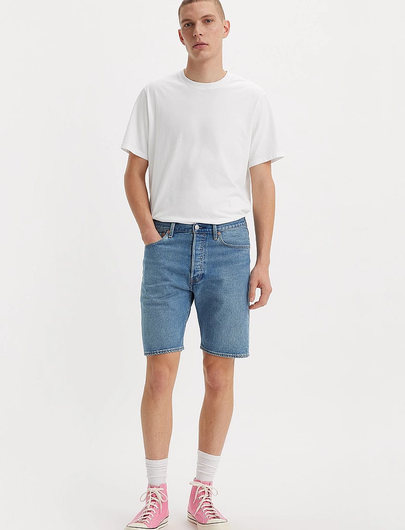Levi's® - 501 ORIGINAL SHORTS 9AM ON BAT - jorts - med indigo - worn in - 3