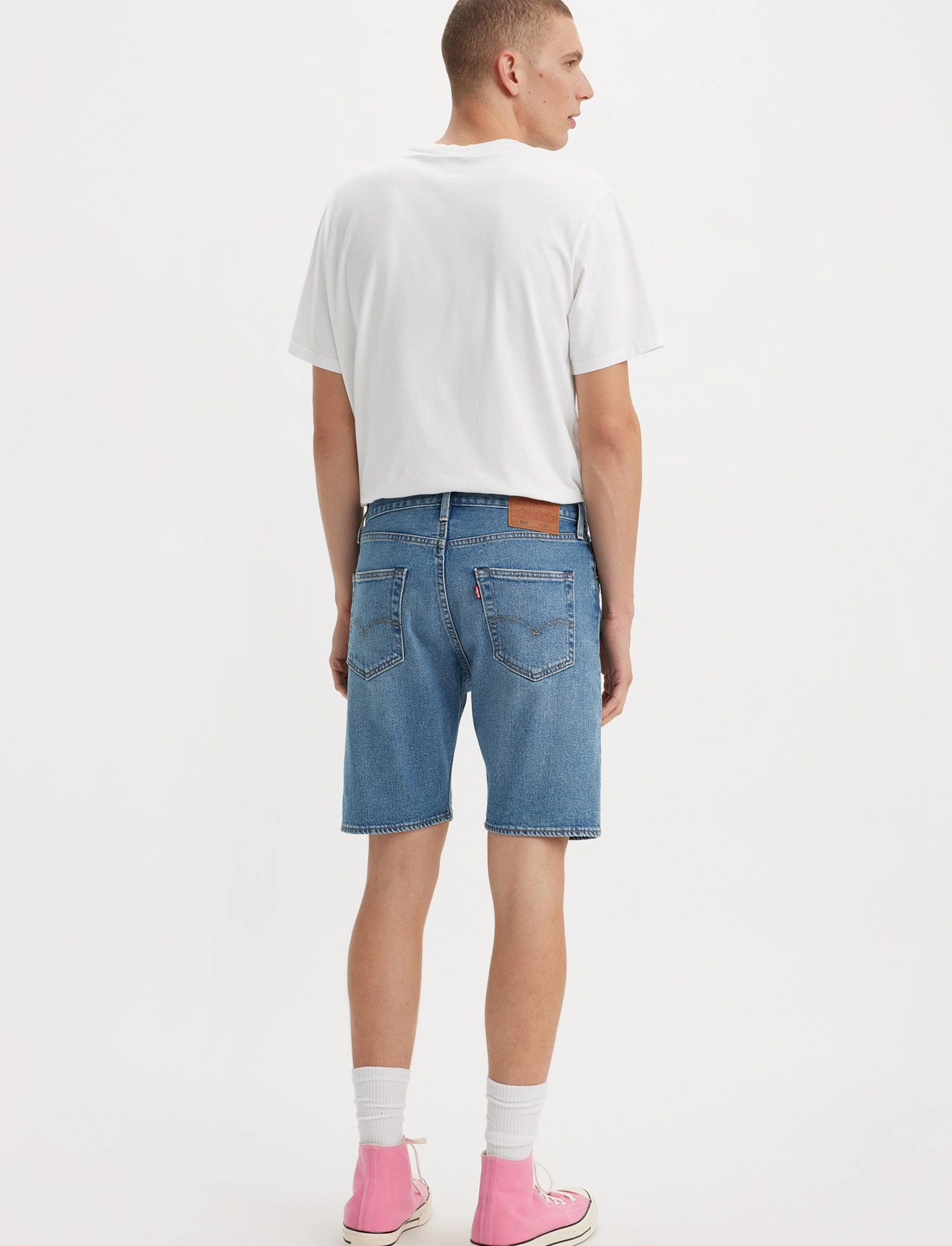 Levi's® - 501 ORIGINAL SHORTS 9AM ON BAT - jorts - med indigo - worn in - 4