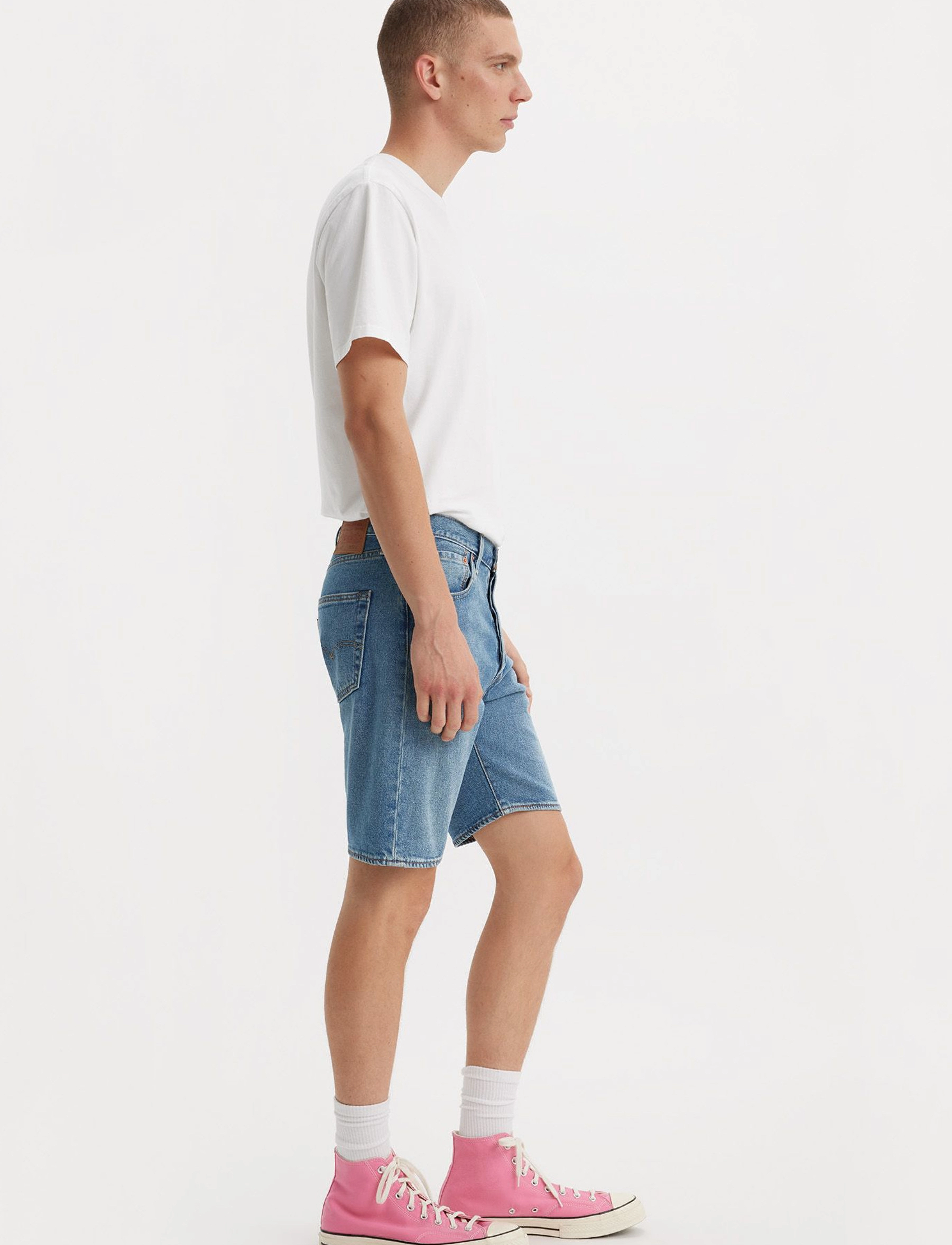 Levi's® - 501 ORIGINAL SHORTS 9AM ON BAT - jeans shorts - med indigo - worn in - 5