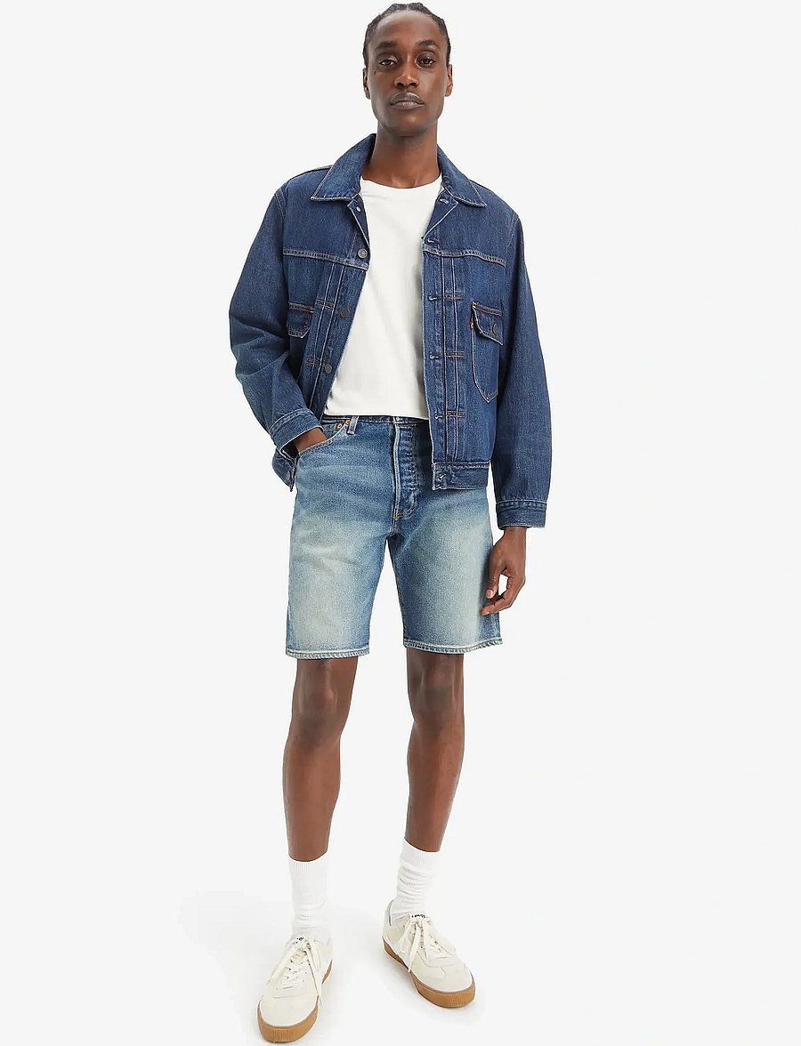 Levi's® - 501 ORIGINAL SHORTS 5PM IN THE - jorts - dark indigo - worn in - 0