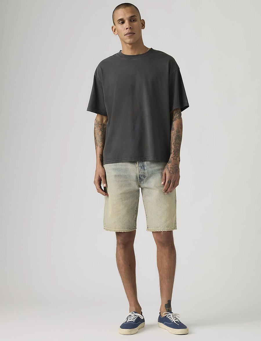 Levi's® - 501 ORIGINAL SHORTS MY TINTED - jeansshorts - med indigo - worn in - 0