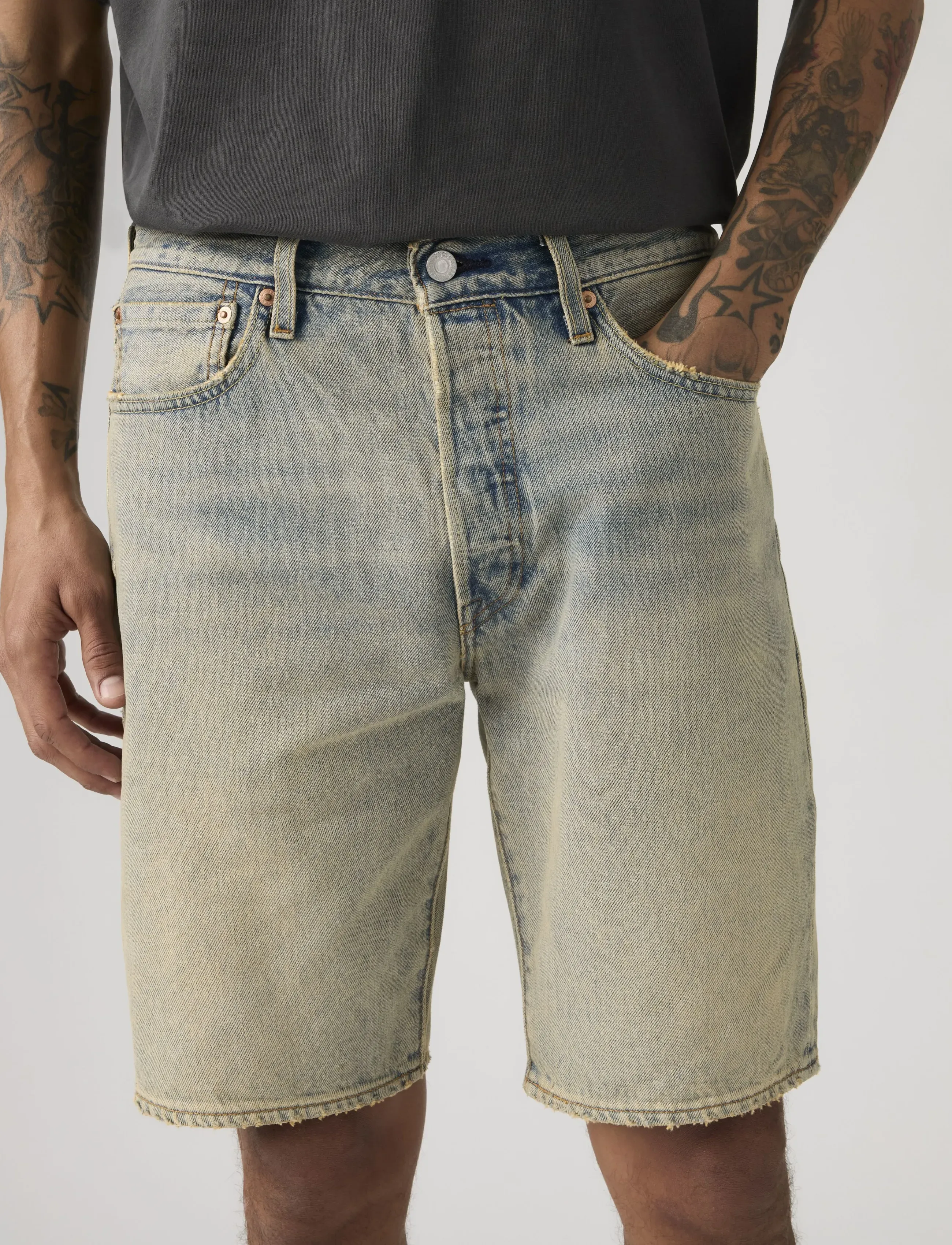 Levi's® - 501 ORIGINAL SHORTS MY TINTED - jeans shorts - med indigo - worn in - 5