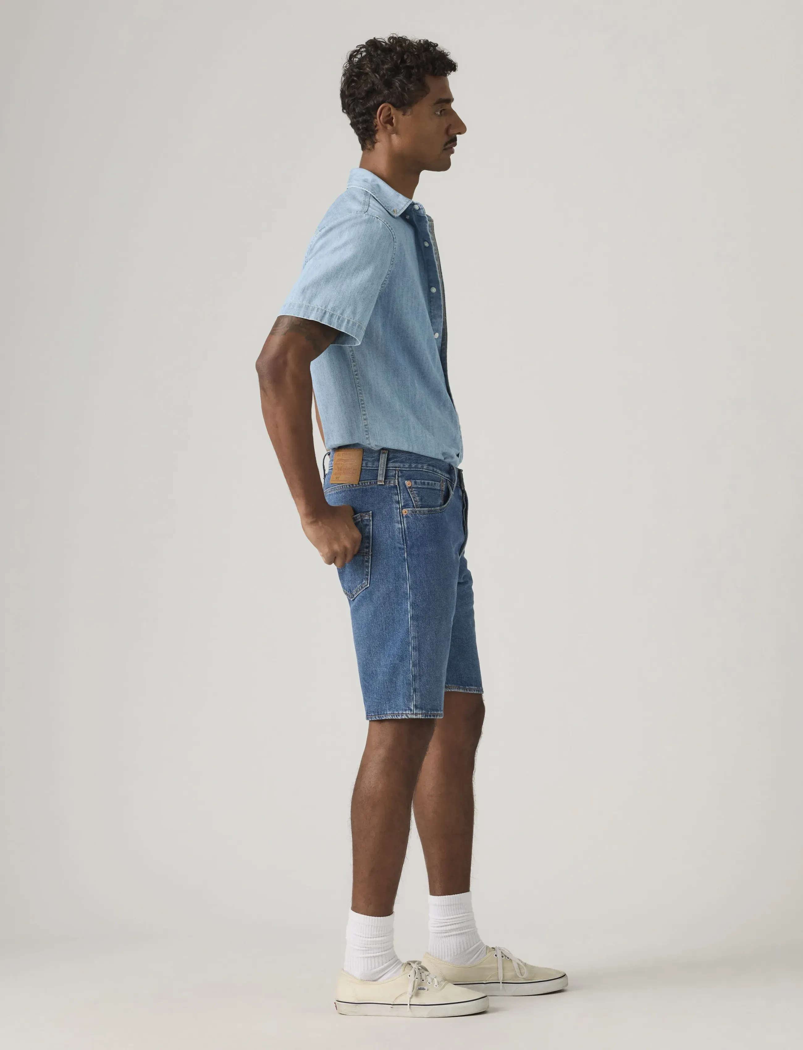 Levi's® - 501 ORIGINAL SHORTS EARLY NIGH - lühikesed teksapüksid - dark indigo - worn in - 3