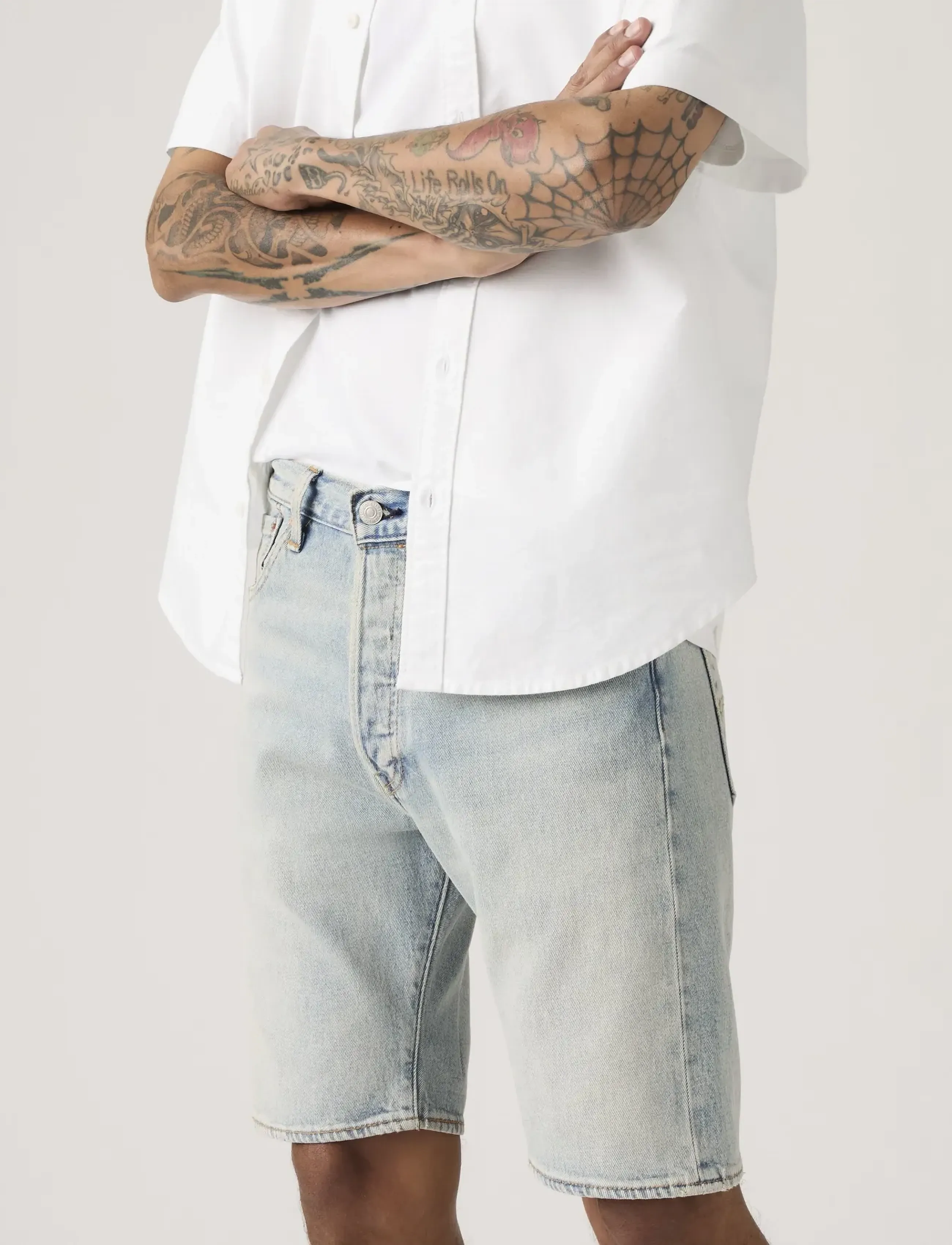 Levi's® - 501 ORIGINAL SHORTS NEVER ON T - jorts - light indigo - worn in - 5