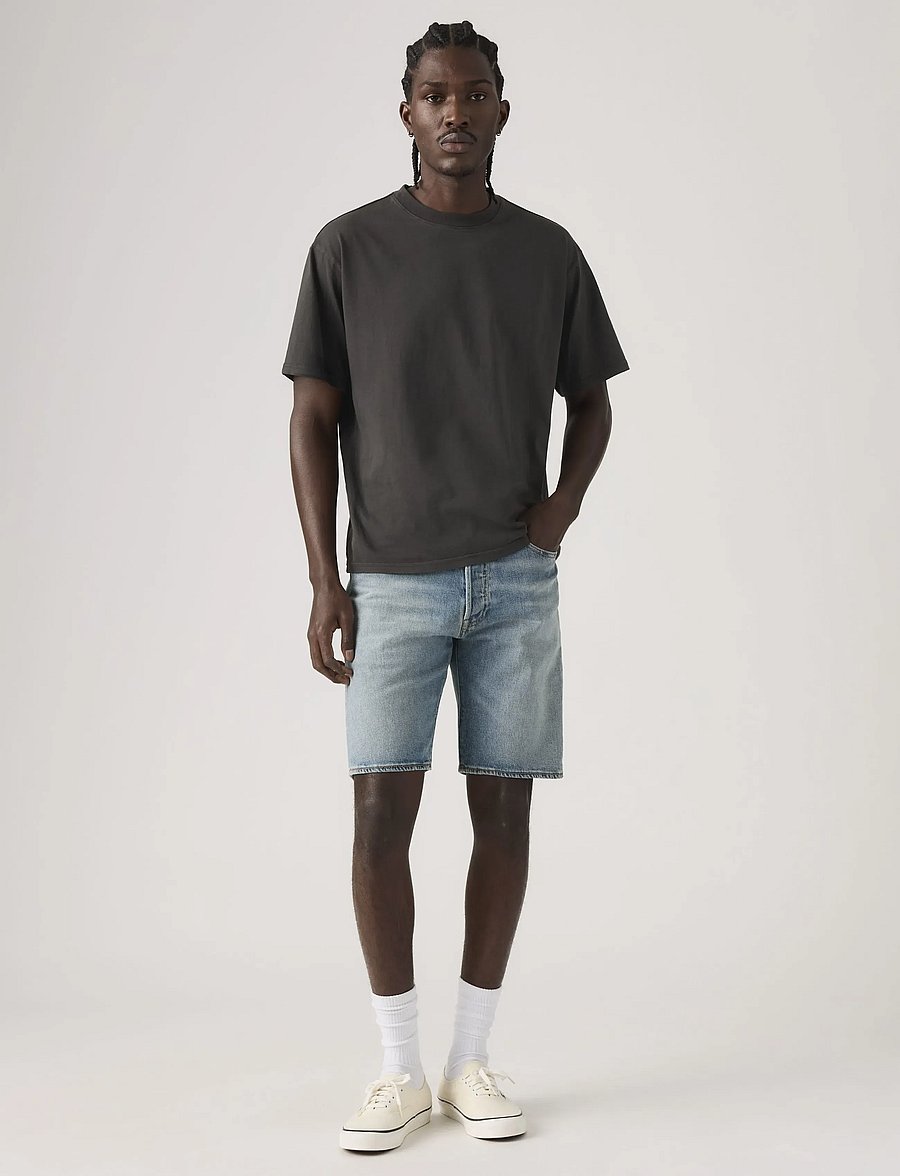 Levi's® - 501 ORIGINAL SHORTS ON THE WAY - denim shorts - med indigo - worn in - 0