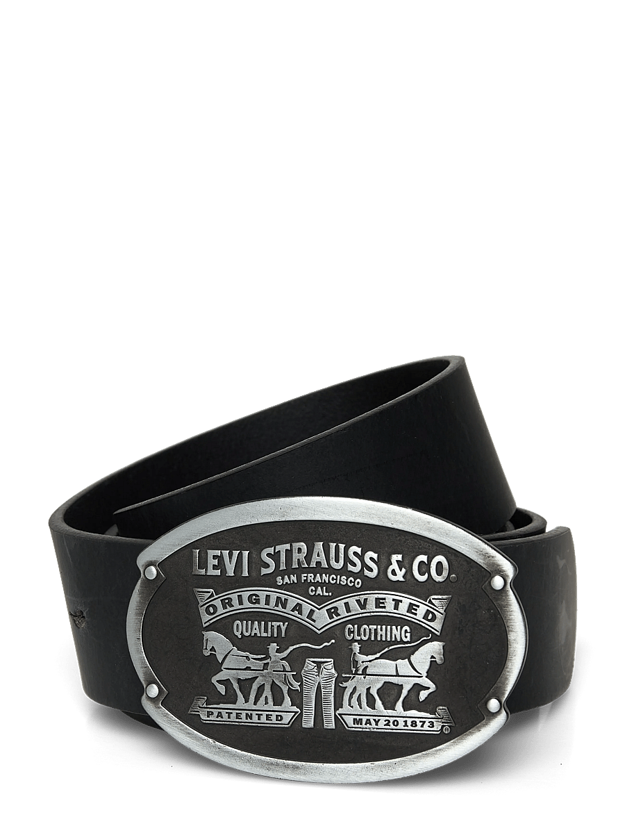 Levi's® - BILLY PLAQUE BELT REGULAR BLAC - klassische gürtel - blacks - 0