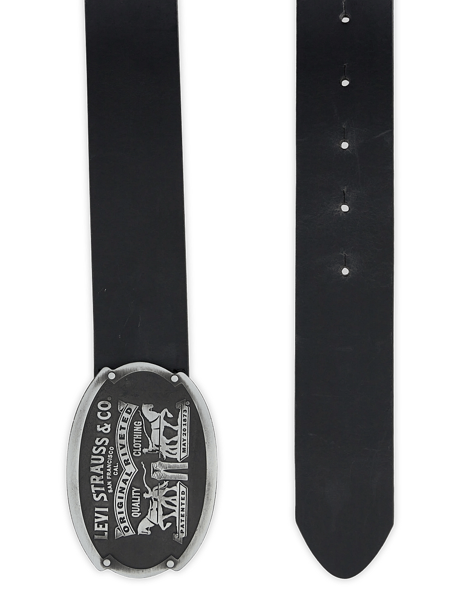 Levi's® - BILLY PLAQUE BELT REGULAR BLAC - klassische gürtel - blacks - 1