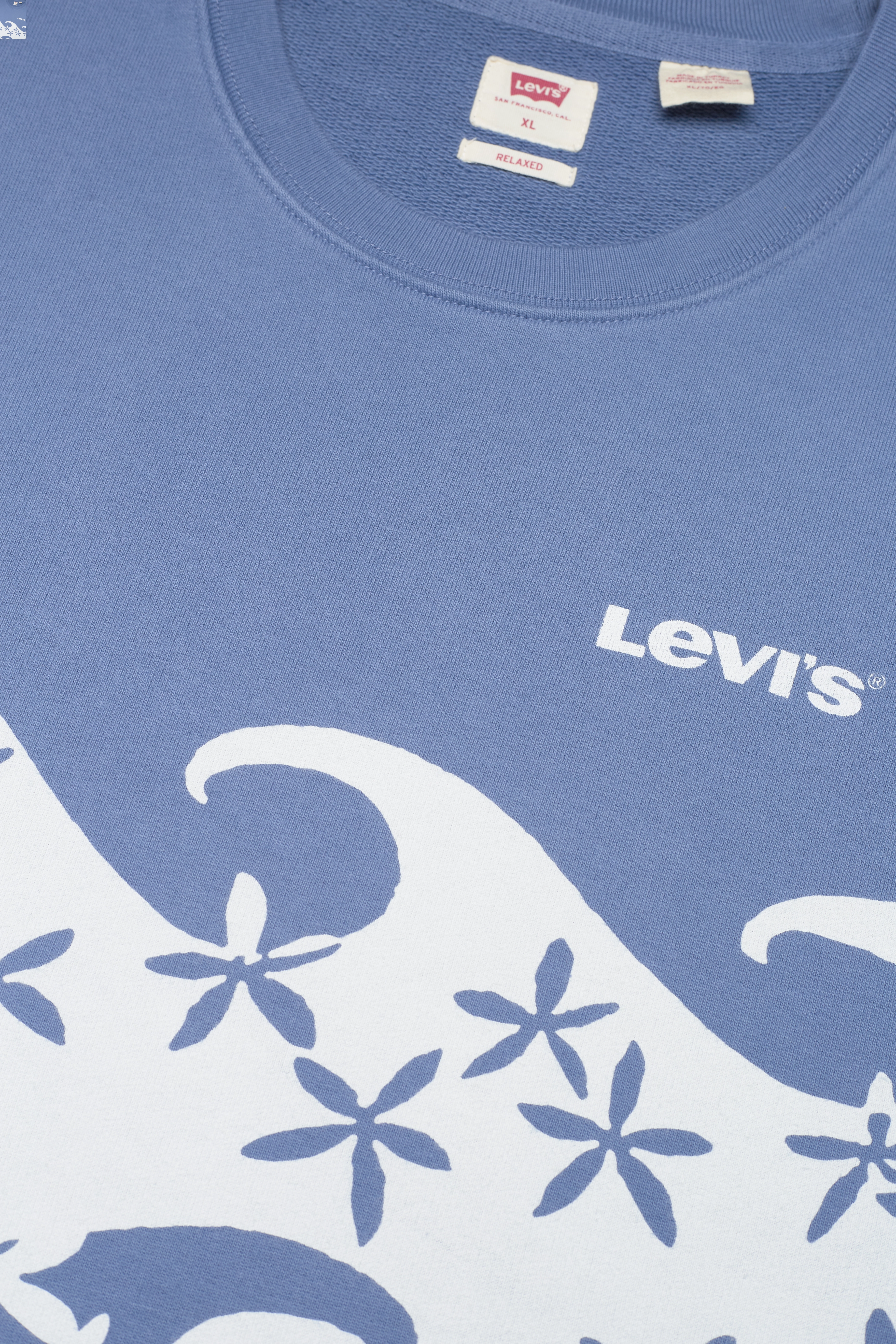 LEVI´S Men - RELAXD GRAPHIC CREW CHEST WAVE - blues - 2