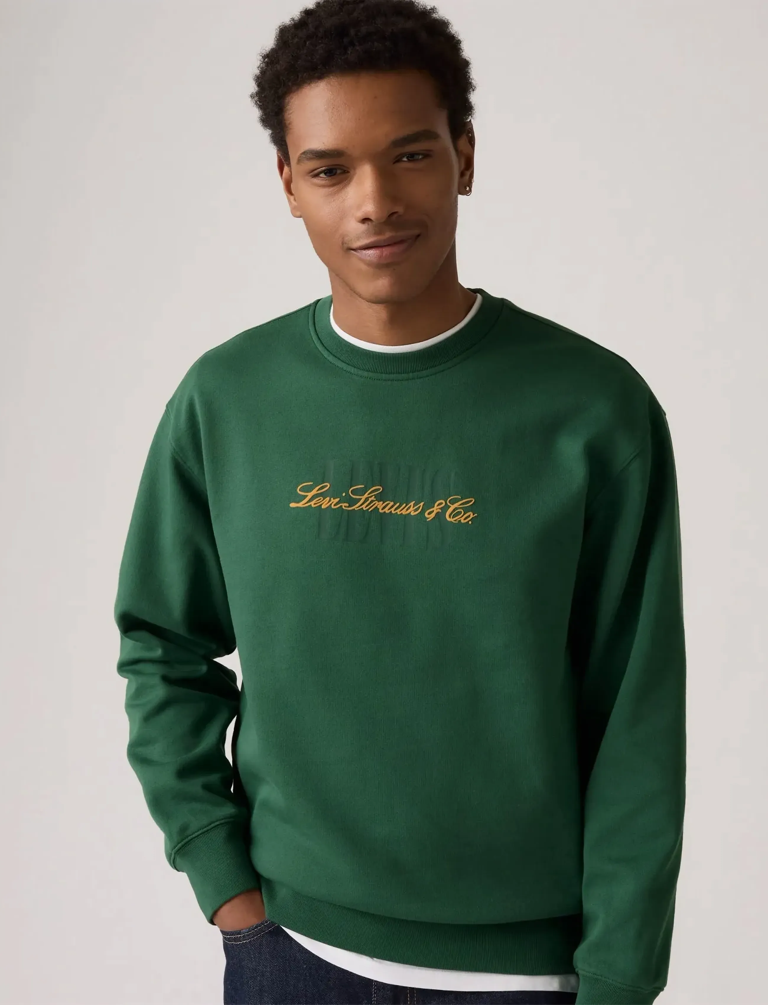 Levi's® - RELAXD GRAPHIC CREW SSNL SERIF - shop efter stil - greens - 4
