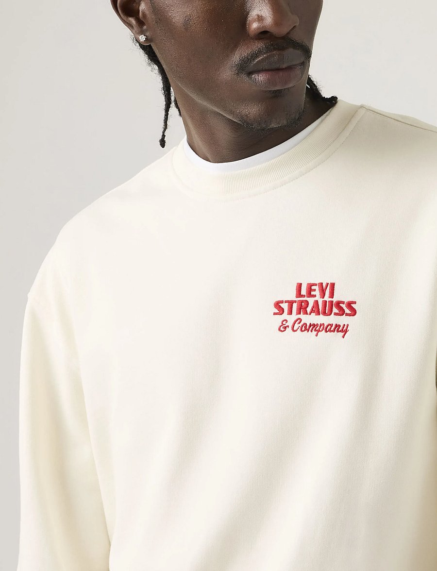 Levi's® - RELAXD GRAPHIC CREW LSCO EGRET - nach stil kaufen - tans - 4