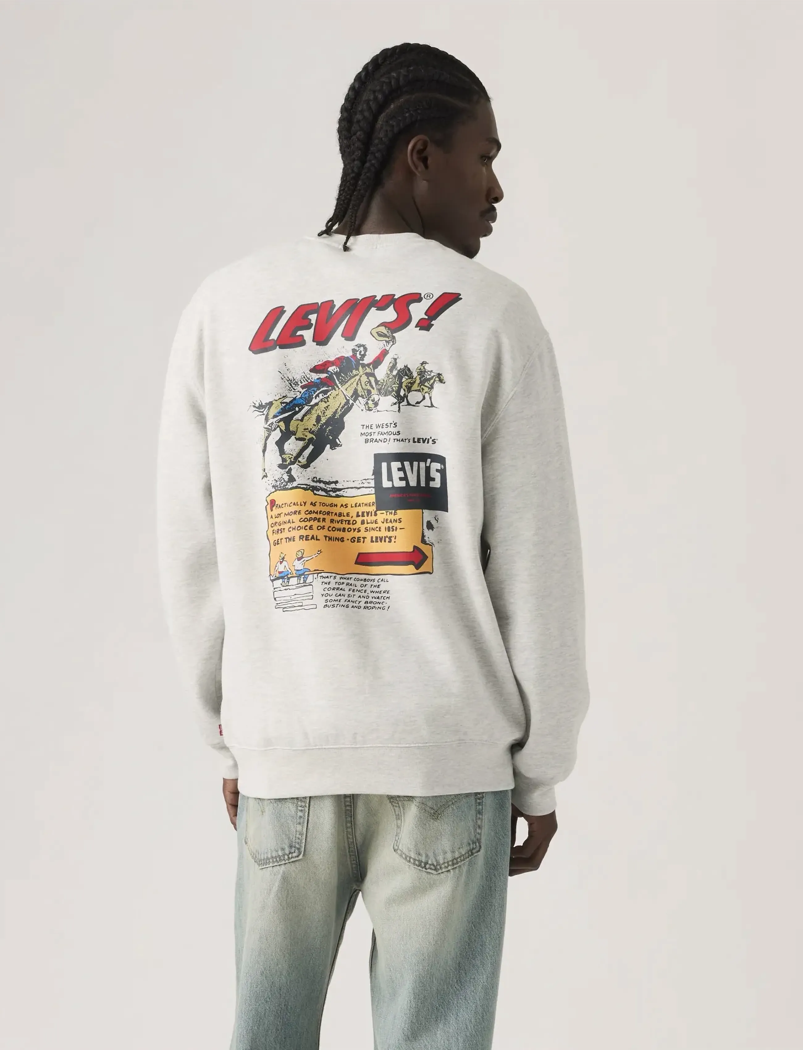 Levi's® - RELAXD GRAPHIC CREW LEVIS CHAP - svetarit - greys - 3