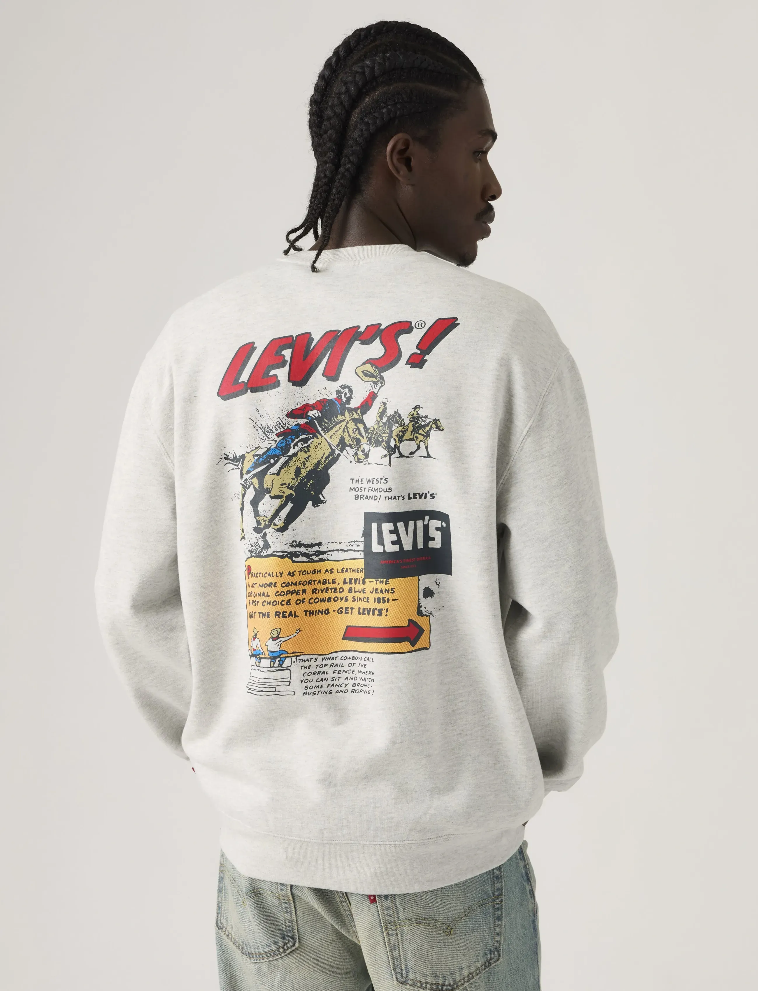 Levi's® - RELAXD GRAPHIC CREW LEVIS CHAP - svetarit - greys - 5