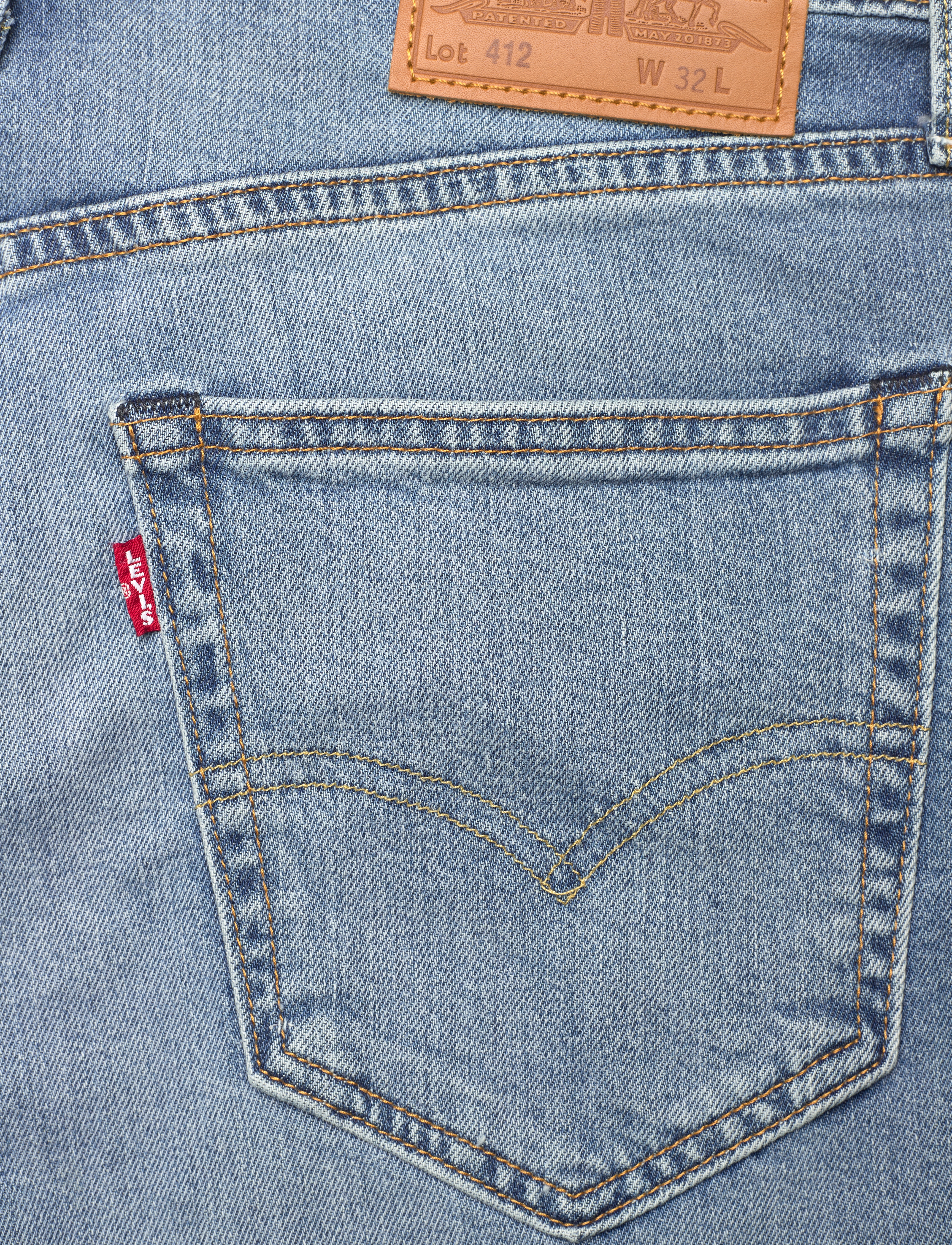 LEVI´S Men - 412 SLIM SHORT WHENEVER WHEREV - light indigo - worn in - 4