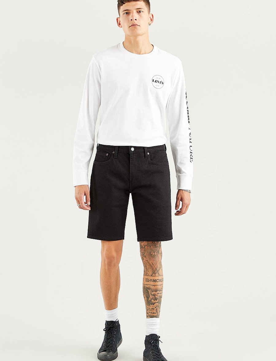 Levi's® - 405 STANDARD SHORTS BLACK RINS - farkkushortsit - blacks - 0