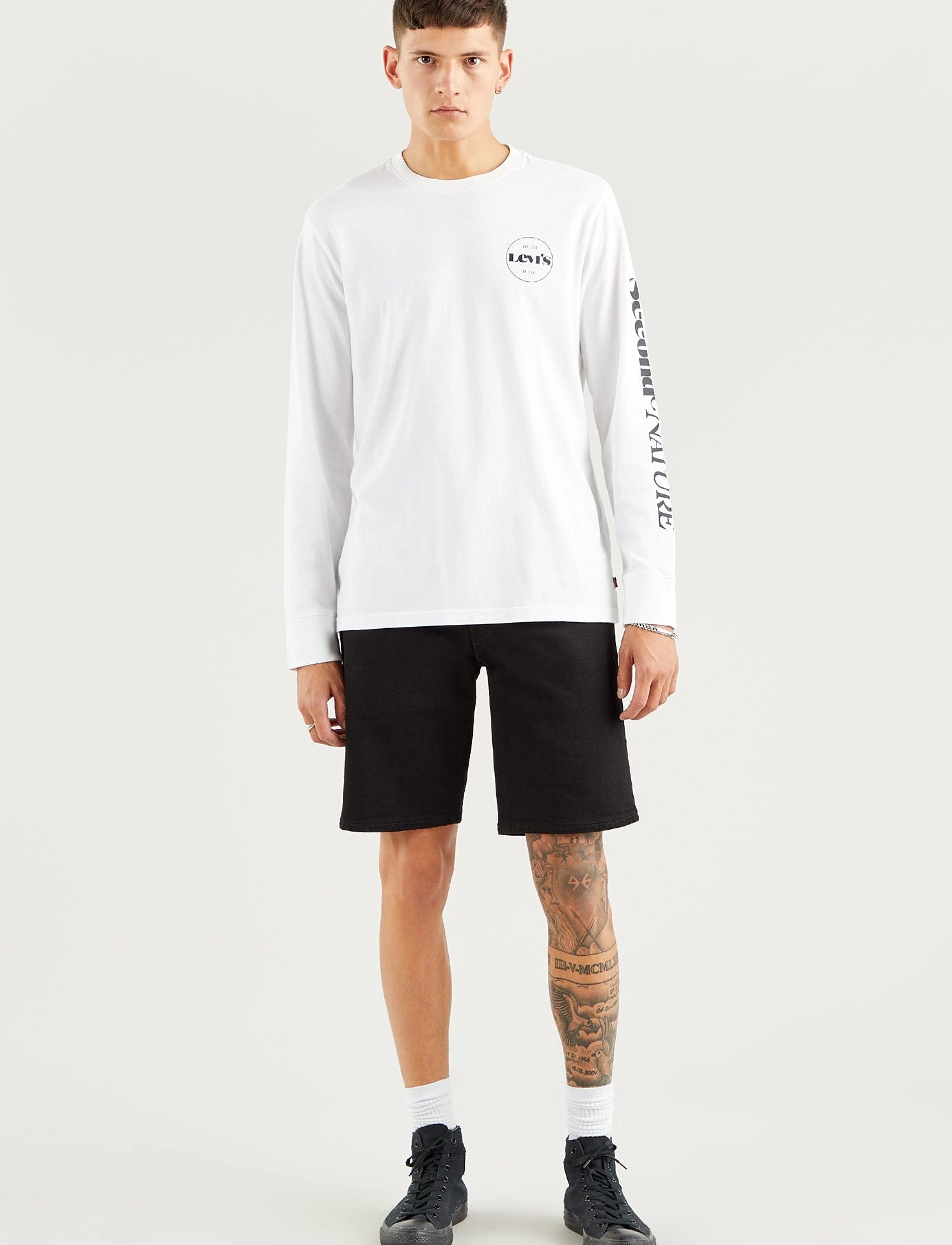 Levi's® - 405 STANDARD SHORTS BLACK RINS - mænd - blacks - 3