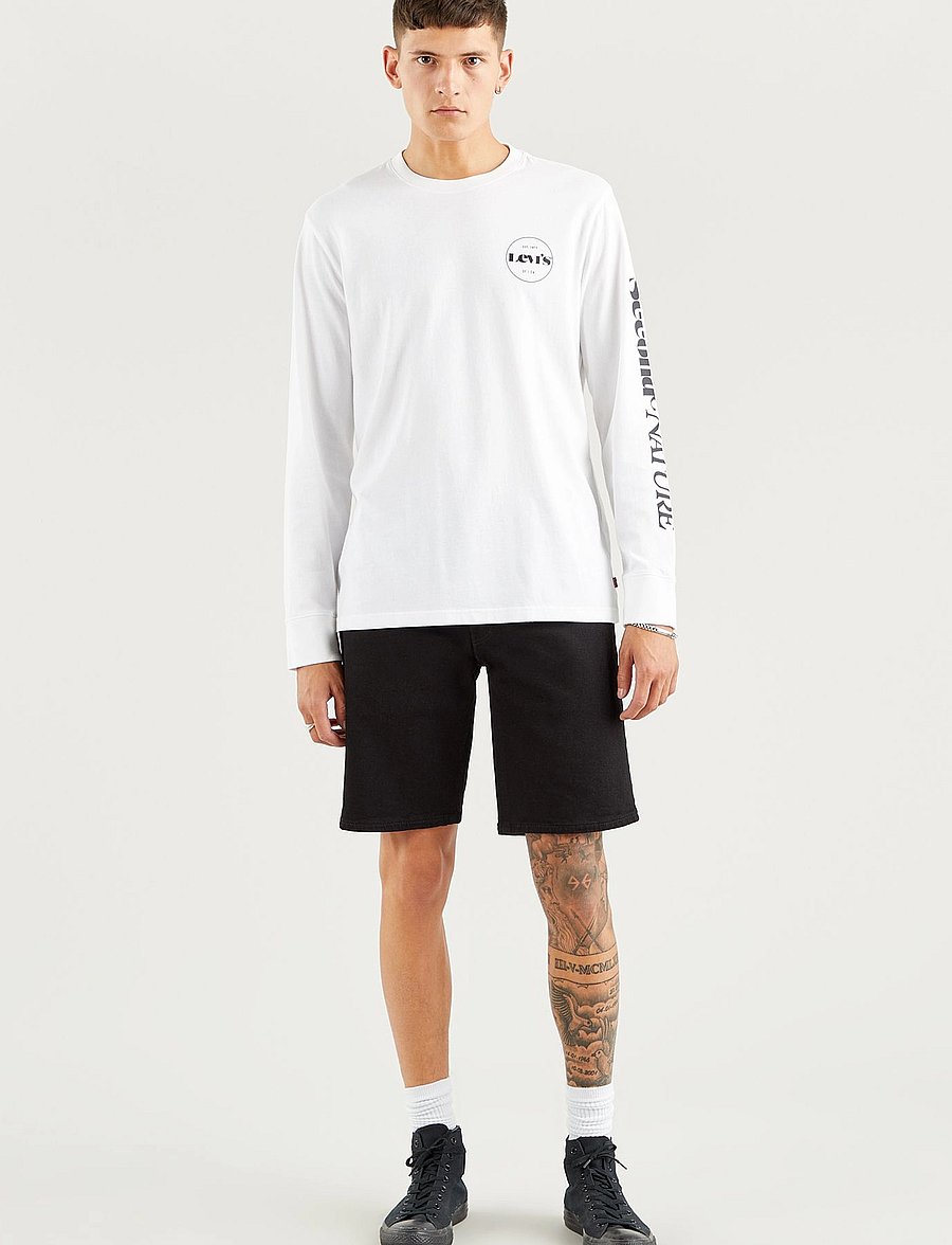 Levi's® - 405 STANDARD SHORTS BLACK RINS - farkkushortsit - blacks - 3