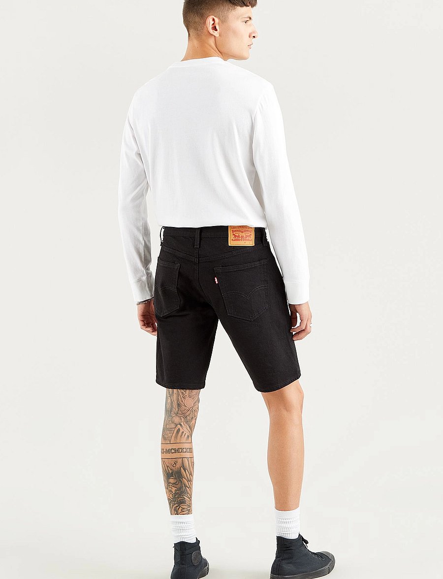 Levi's® - 405 STANDARD SHORTS BLACK RINS - farkkushortsit - blacks - 4
