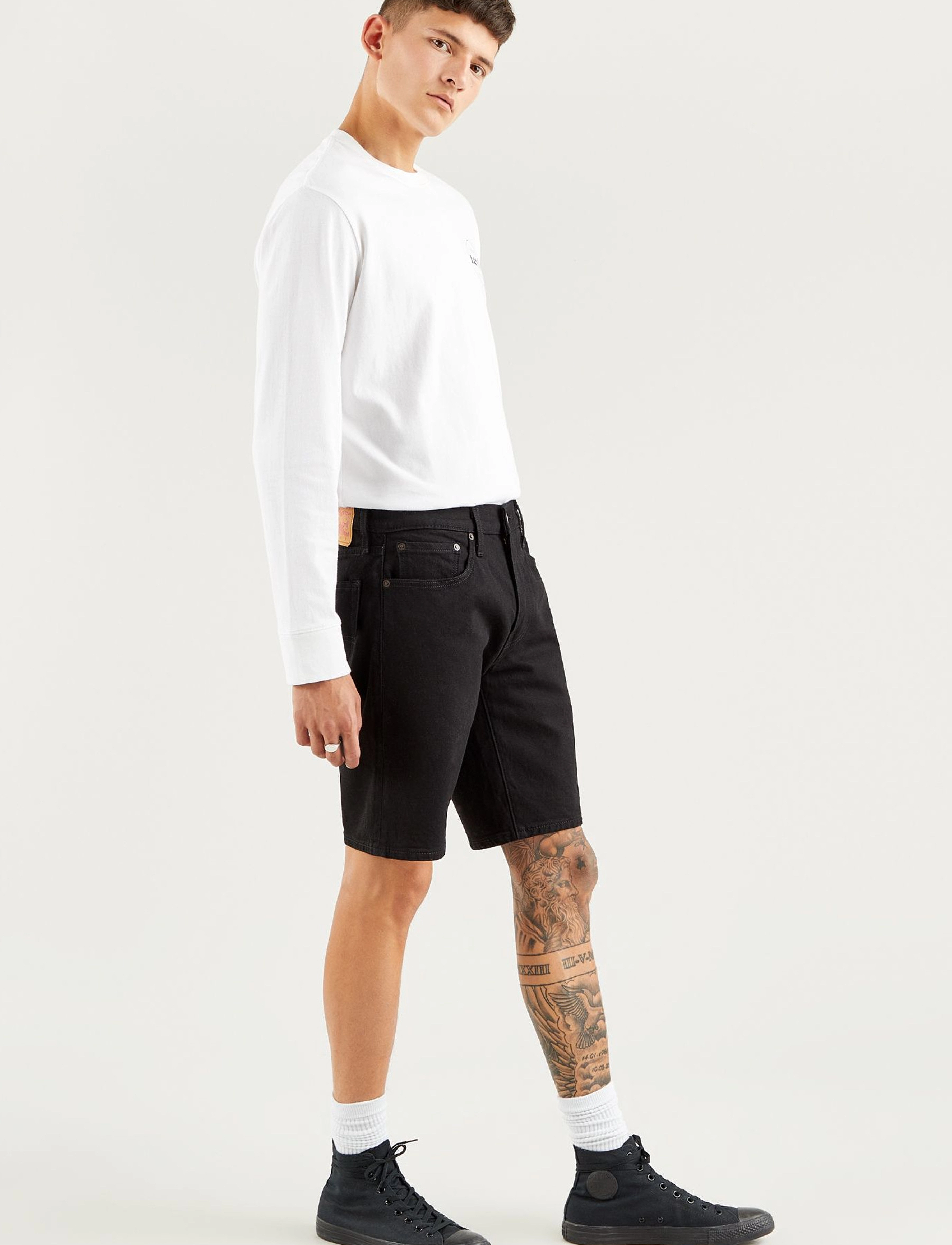 Levi's® - 405 STANDARD SHORTS BLACK RINS - mænd - blacks - 5