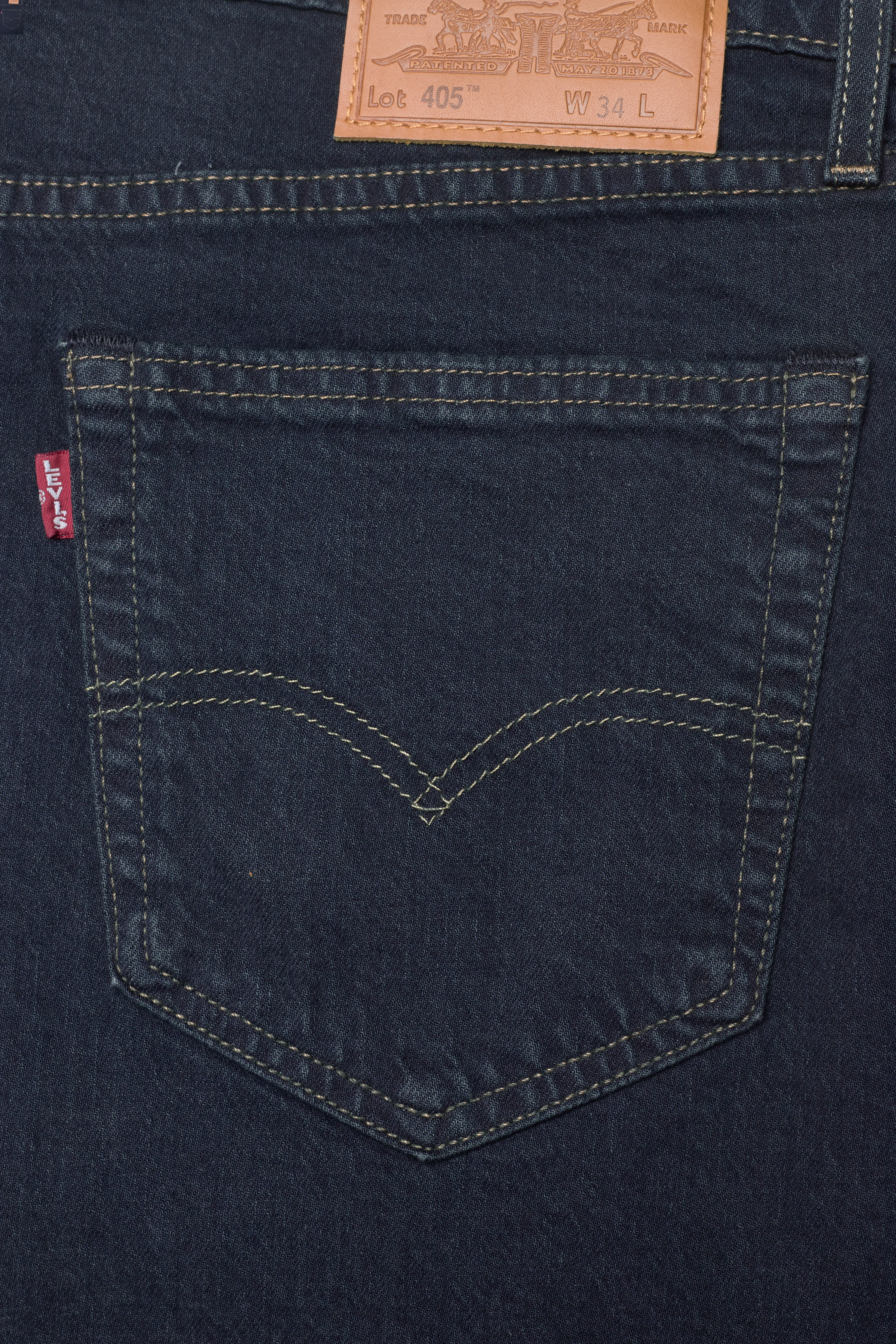 LEVI´S Men - 405 STANDARD SHORT PUNCH LINE - dark indigo - worn in - 4