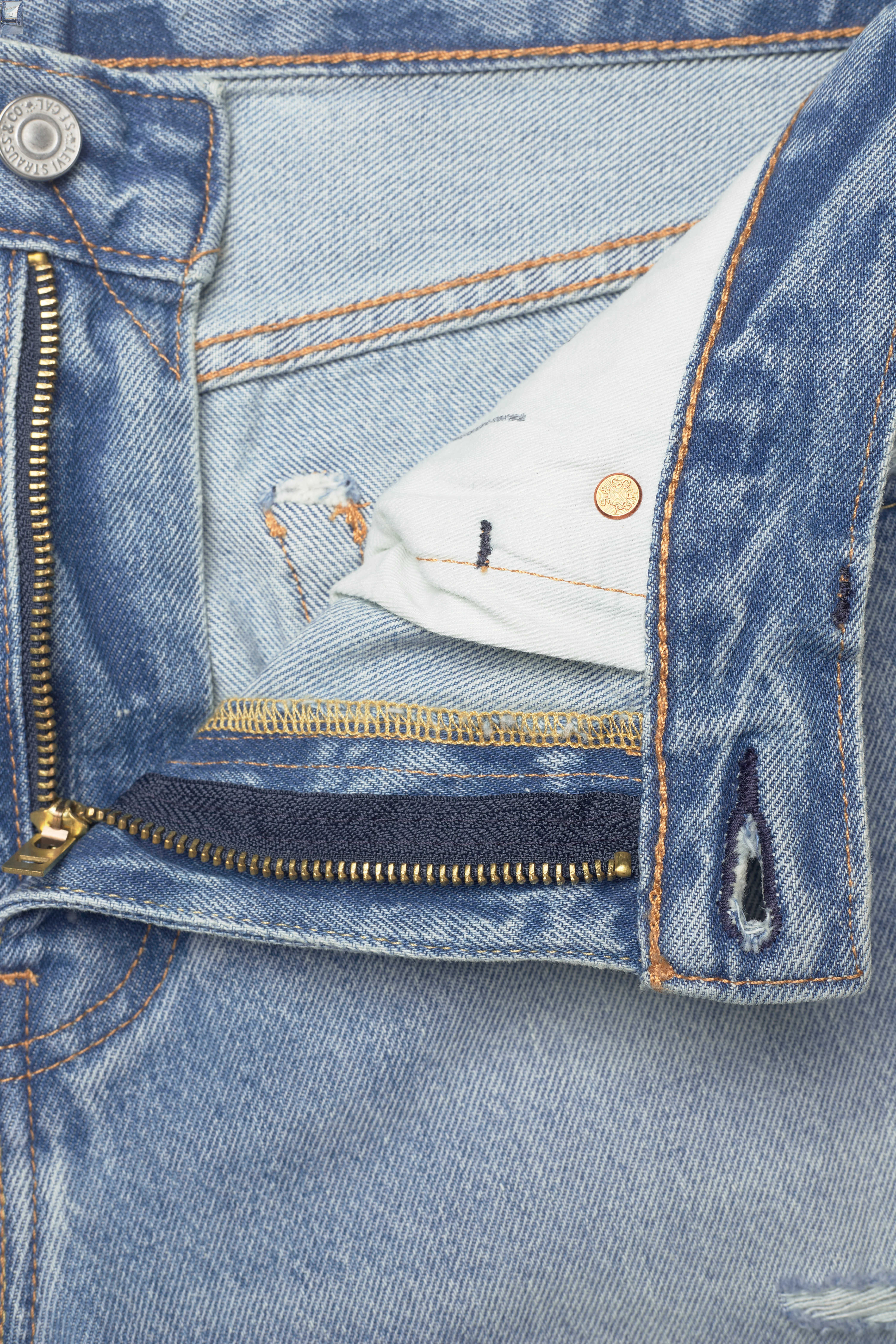 LEVI´S Men - 405 STANDARD SHORT SPACE MATES - med indigo - worn in - 3