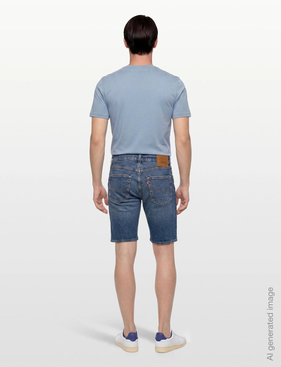Levi's® - 405 STANDARD SHORTS COMEBACK T - jeansshorts - med indigo - worn in - 4