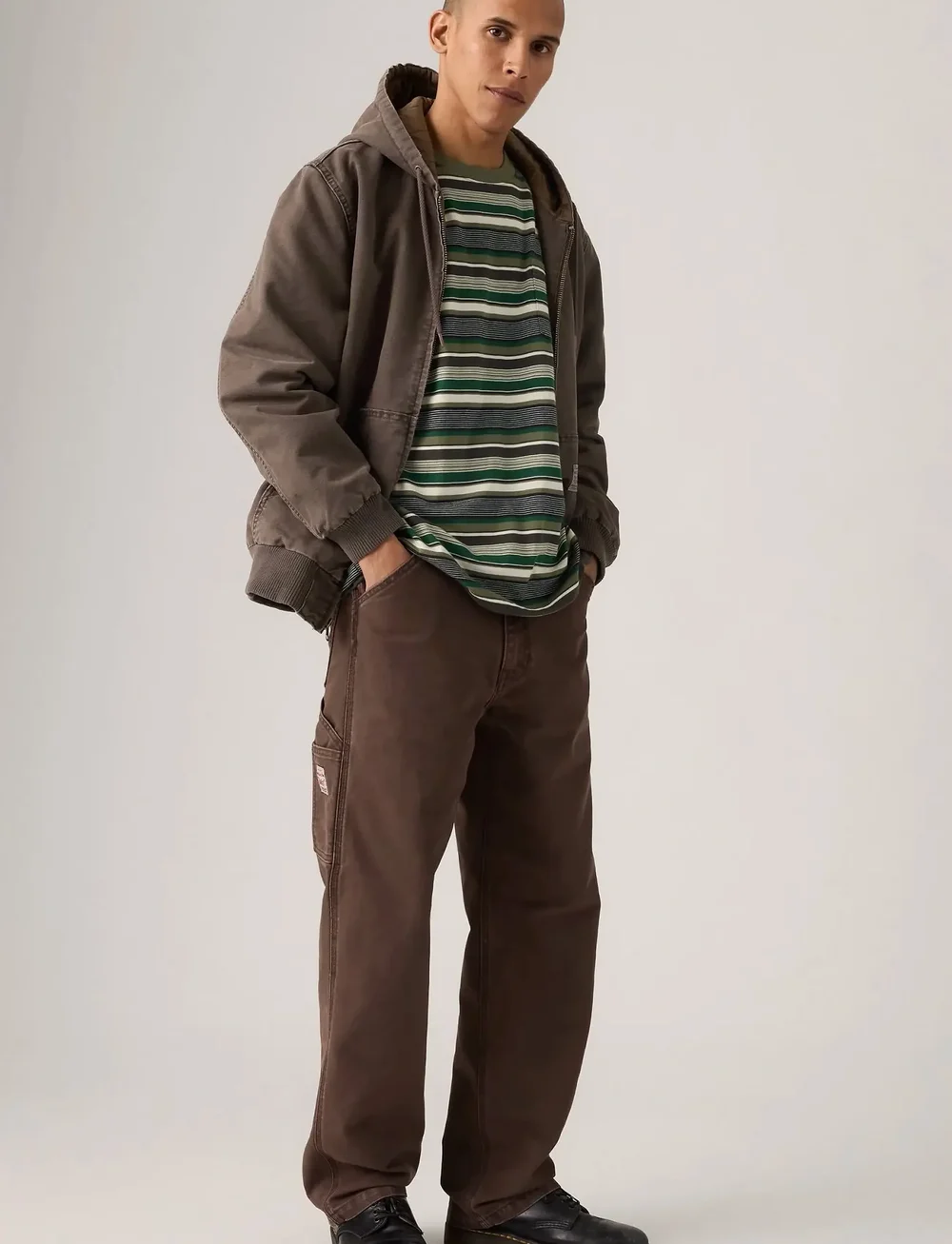 Levi's® - 568 LOOSE STRT CARPENTER CRACK - loose jeans - browns - 0