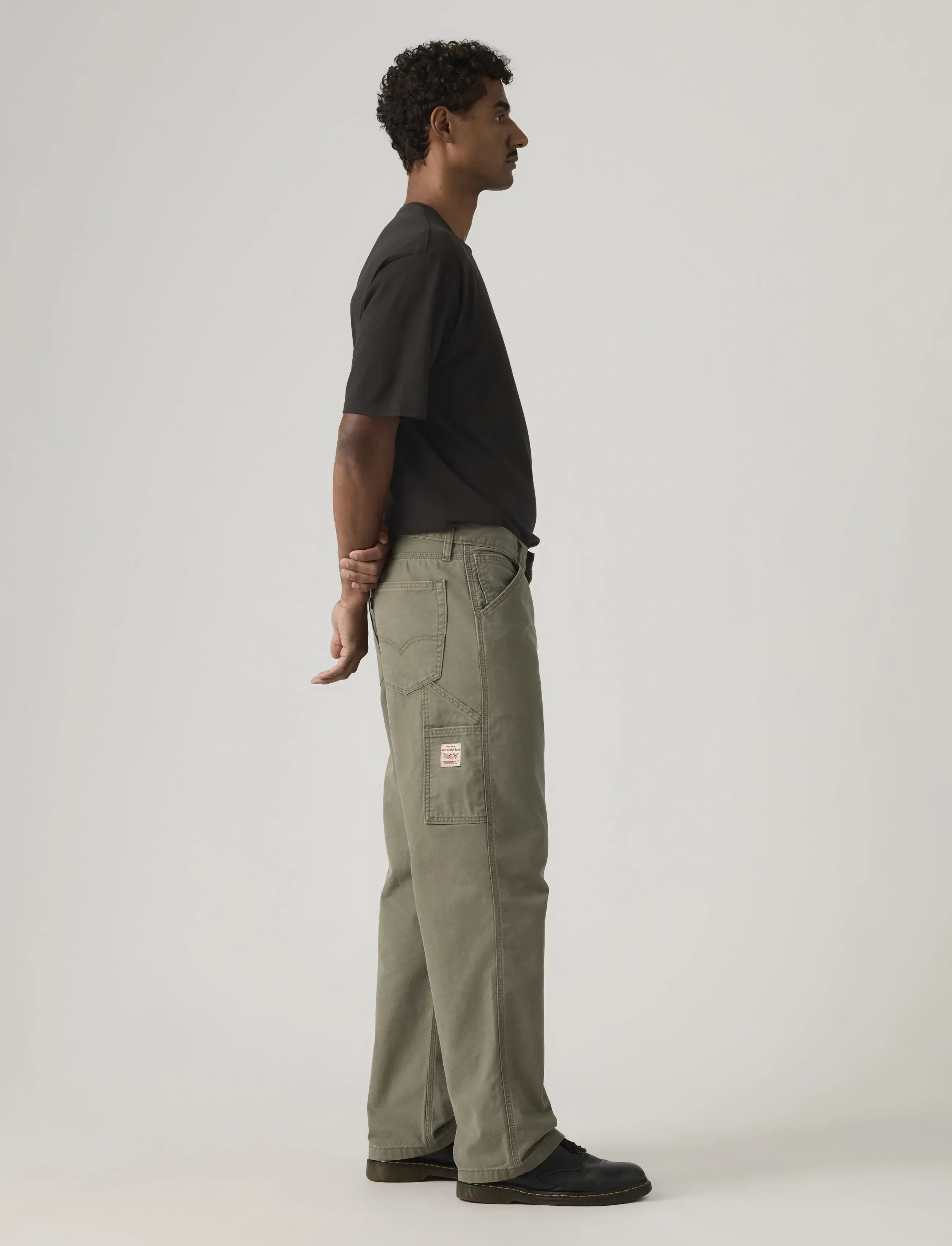 Levi's® - 568 LOOSE STRT CARPENTER DRIED - kargopüksid - greens - 3