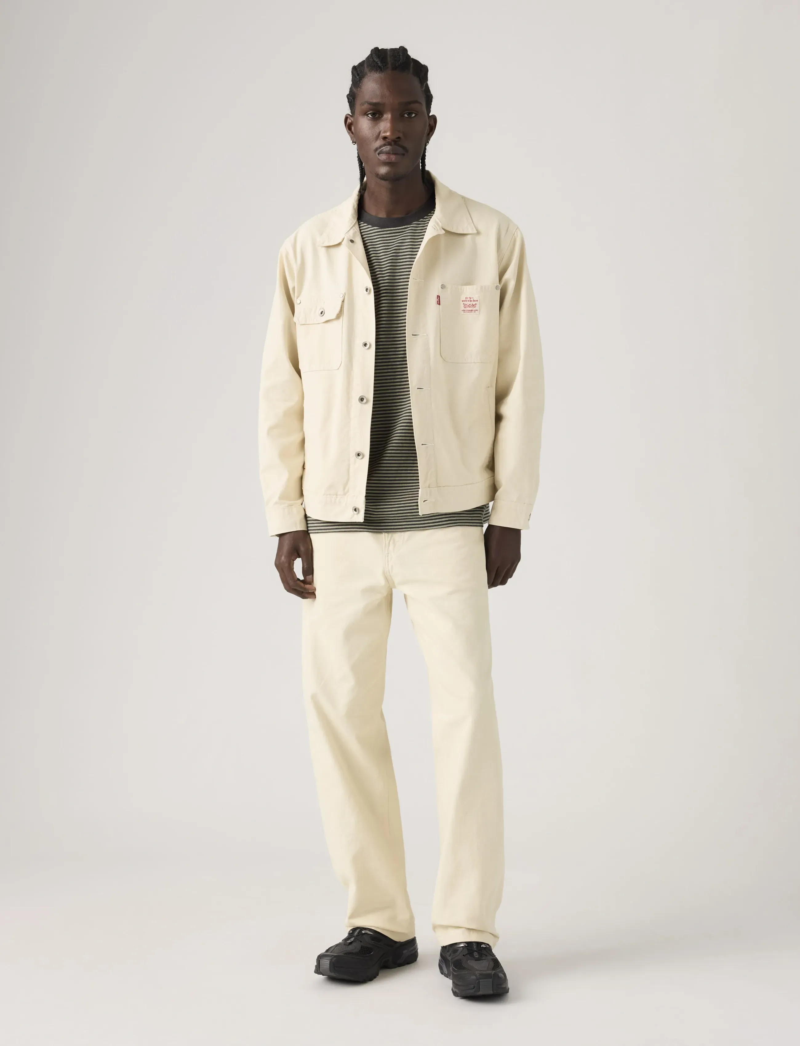 Levi's 568 Loose Strt Carpenter Undye, 33 x 34, Cream, Jeans > Afslappede, Herre