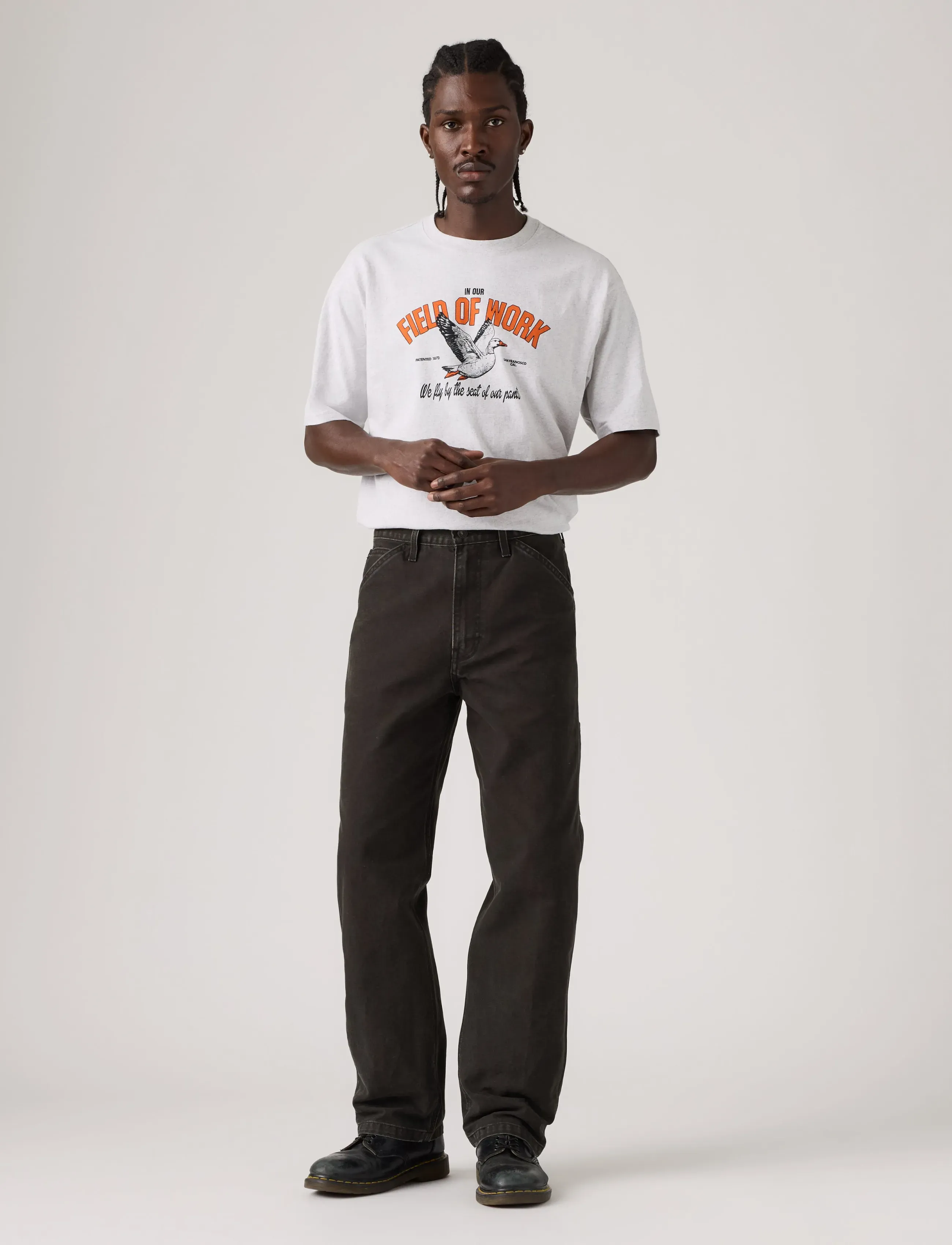 Levi's® - 568 LOOSE STRT CARPENTER CLEAR - weite jeans - blacks - 3