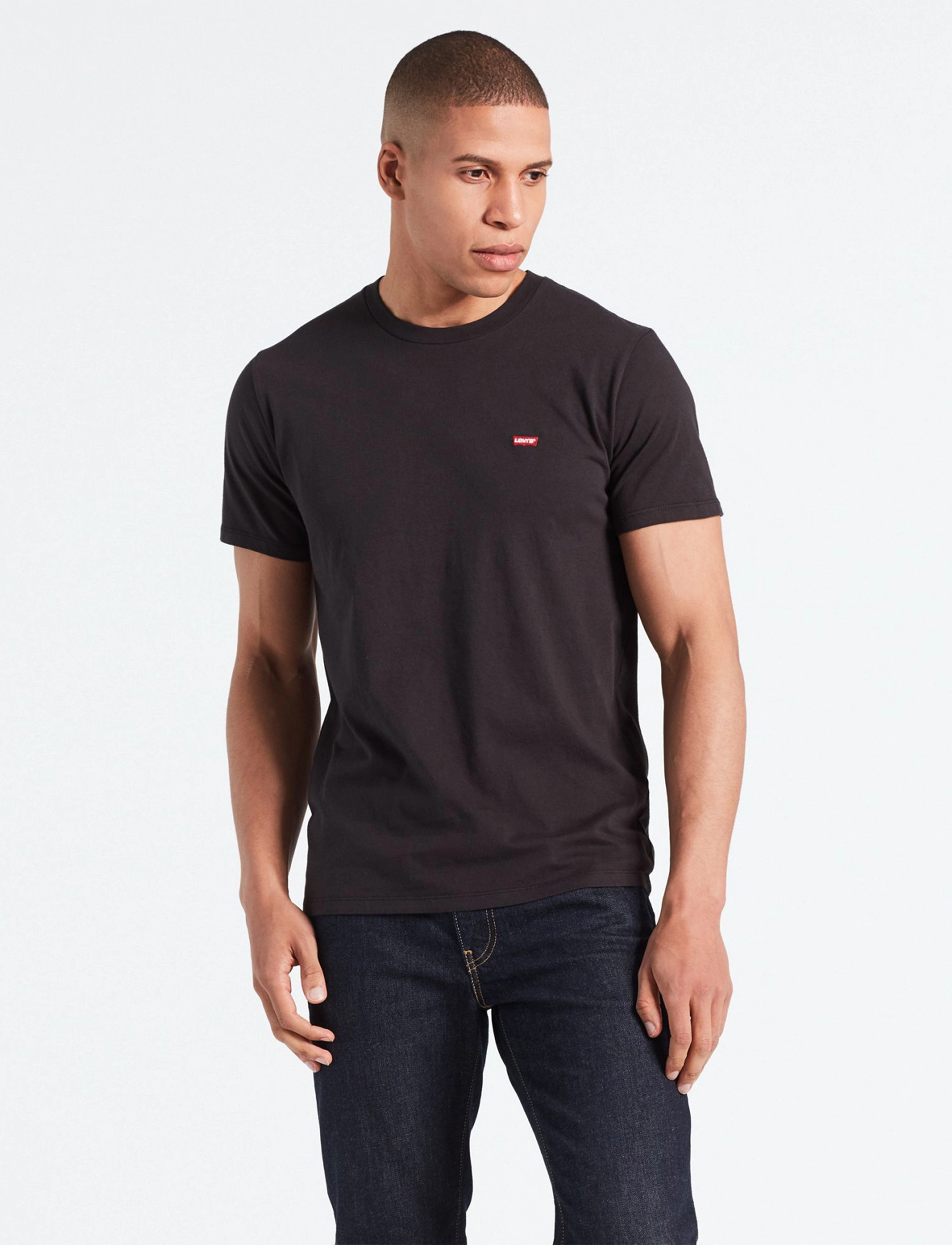 Levi's® SS ORIGINAL HM TEE MINERAL BLA - T-Shirts - BLACKS / black
