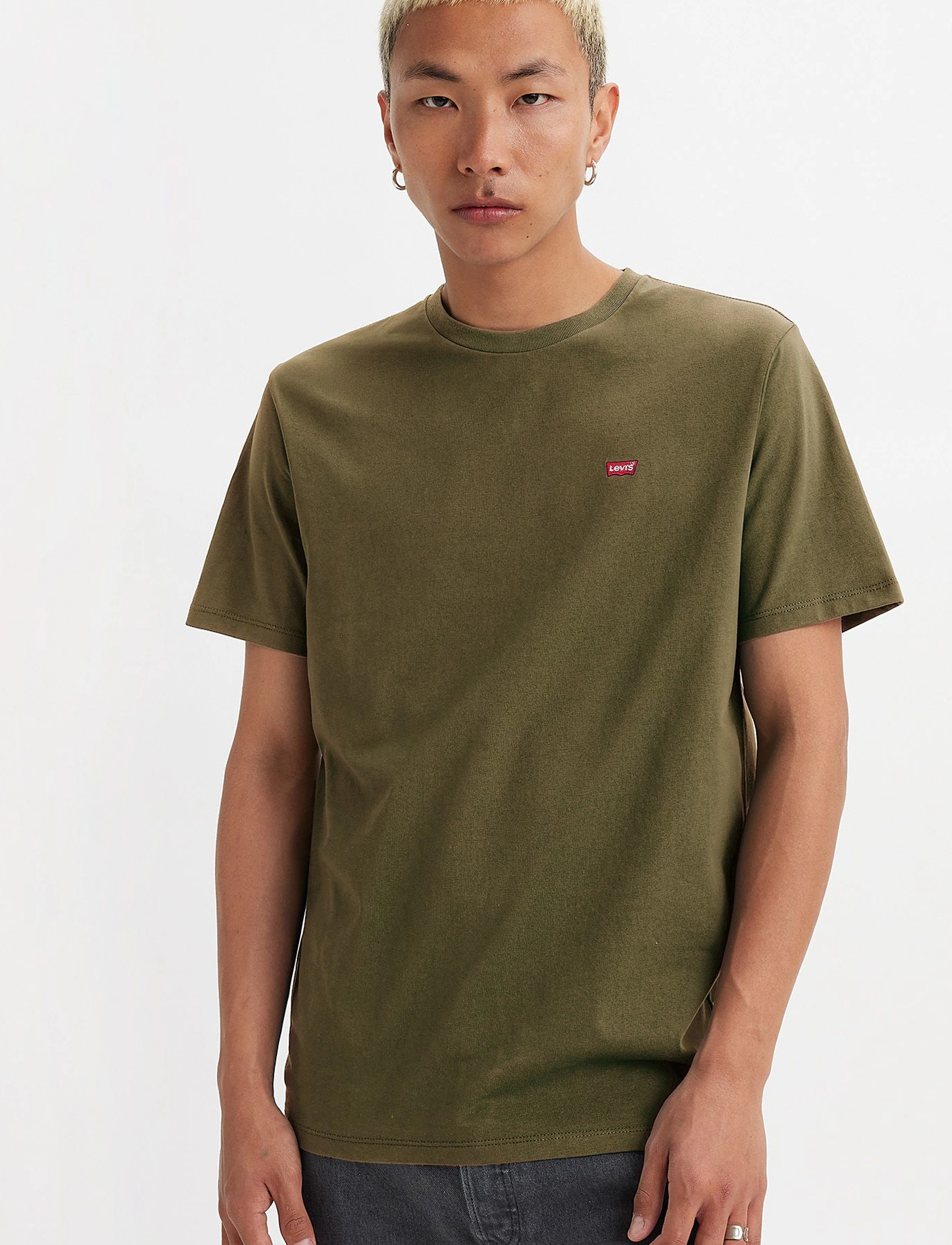 Levi's Ss Original Hm Tee Olive Night, M, Green, T-Shirts > Kortærmede, Herre