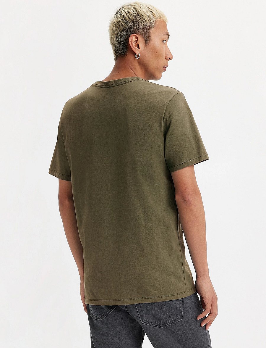 Levi's® - SS ORIGINAL HM TEE OLIVE NIGHT - lyhythihaiset - greens - 4