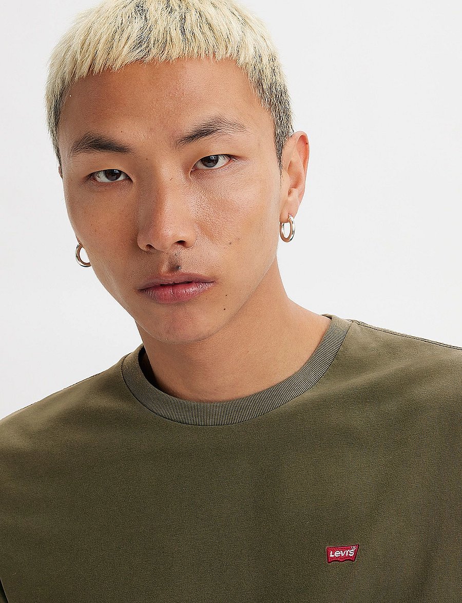 Levi's® - SS ORIGINAL HM TEE OLIVE NIGHT - lyhythihaiset - greens - 5