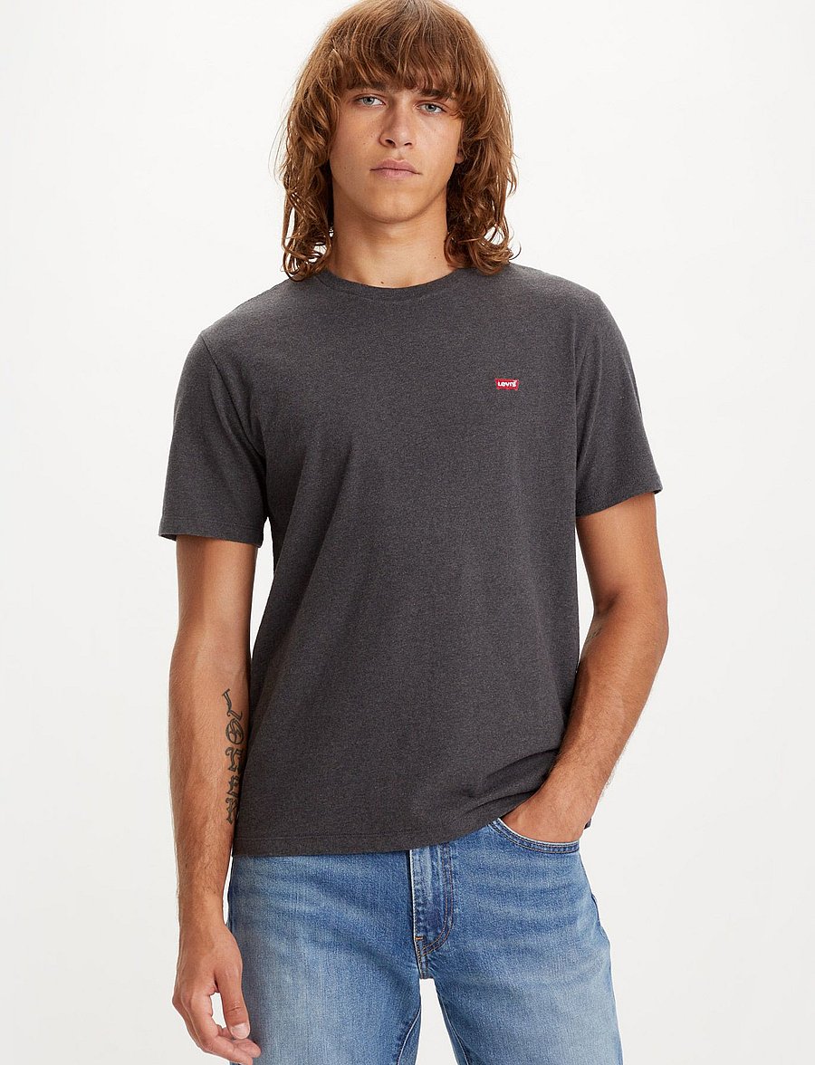 Levi's® - SS ORIGINAL HM TEE B65 DARK GR - short-sleeved t-shirts - neutrals - 3