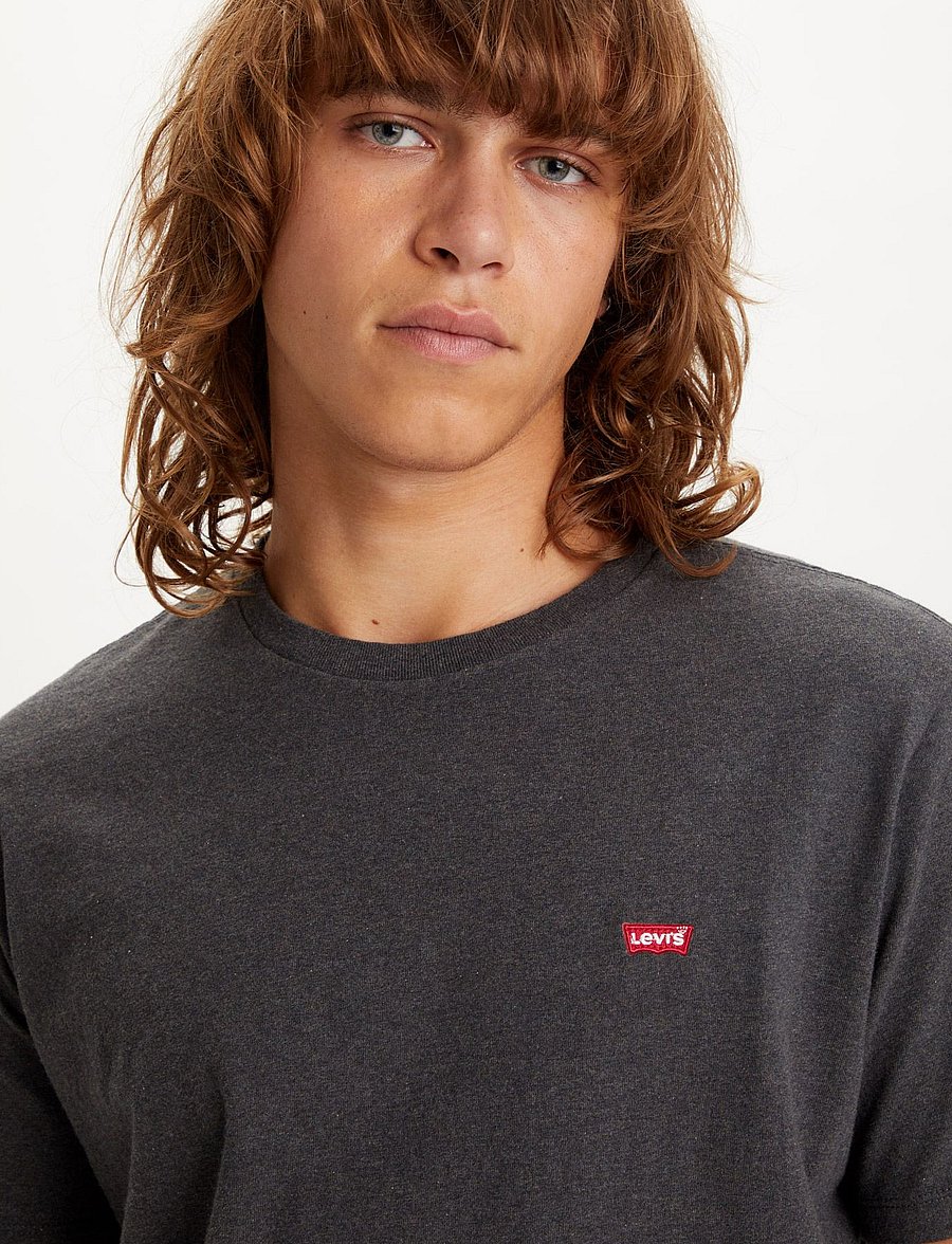 Levi's® - SS ORIGINAL HM TEE B65 DARK GR - short-sleeved t-shirts - neutrals - 5