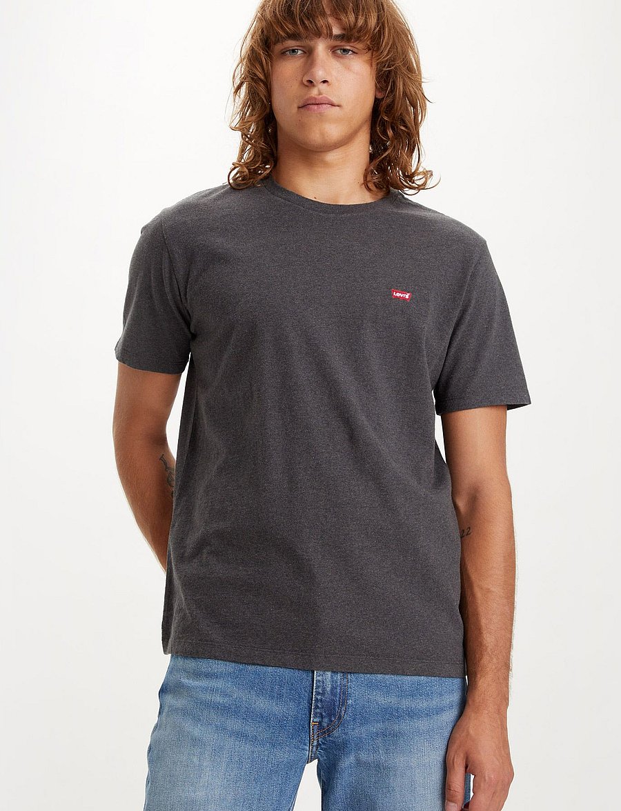 Levi's® - SS ORIGINAL HM TEE B65 DARK GR - short-sleeved t-shirts - neutralsss - 0