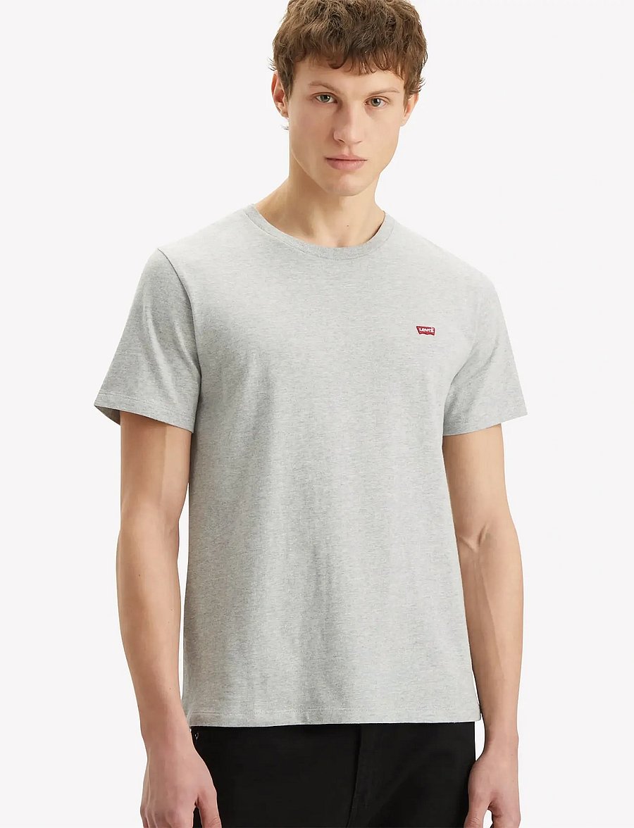 Levi's® - SS ORIGINAL HM TEE MID TONE GR - kurzärmelige t-shirts - greys - 5