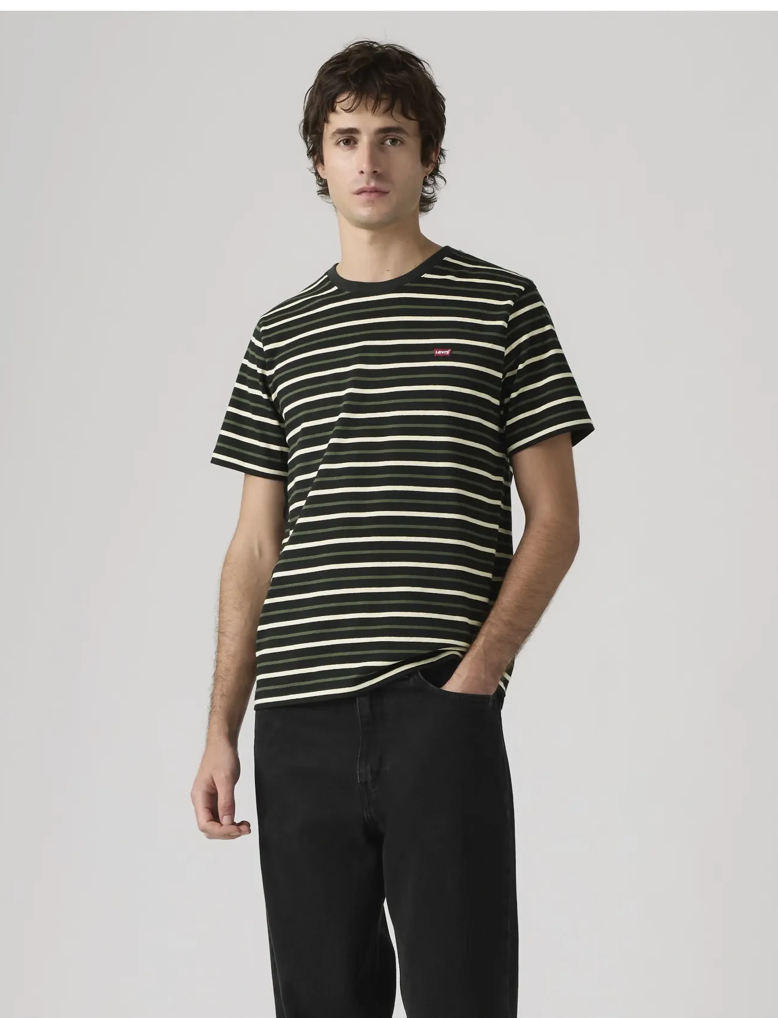 Levi's® - SS ORIGINAL HM TEE ANDOR STRIP - laveste priser - blacks - 5