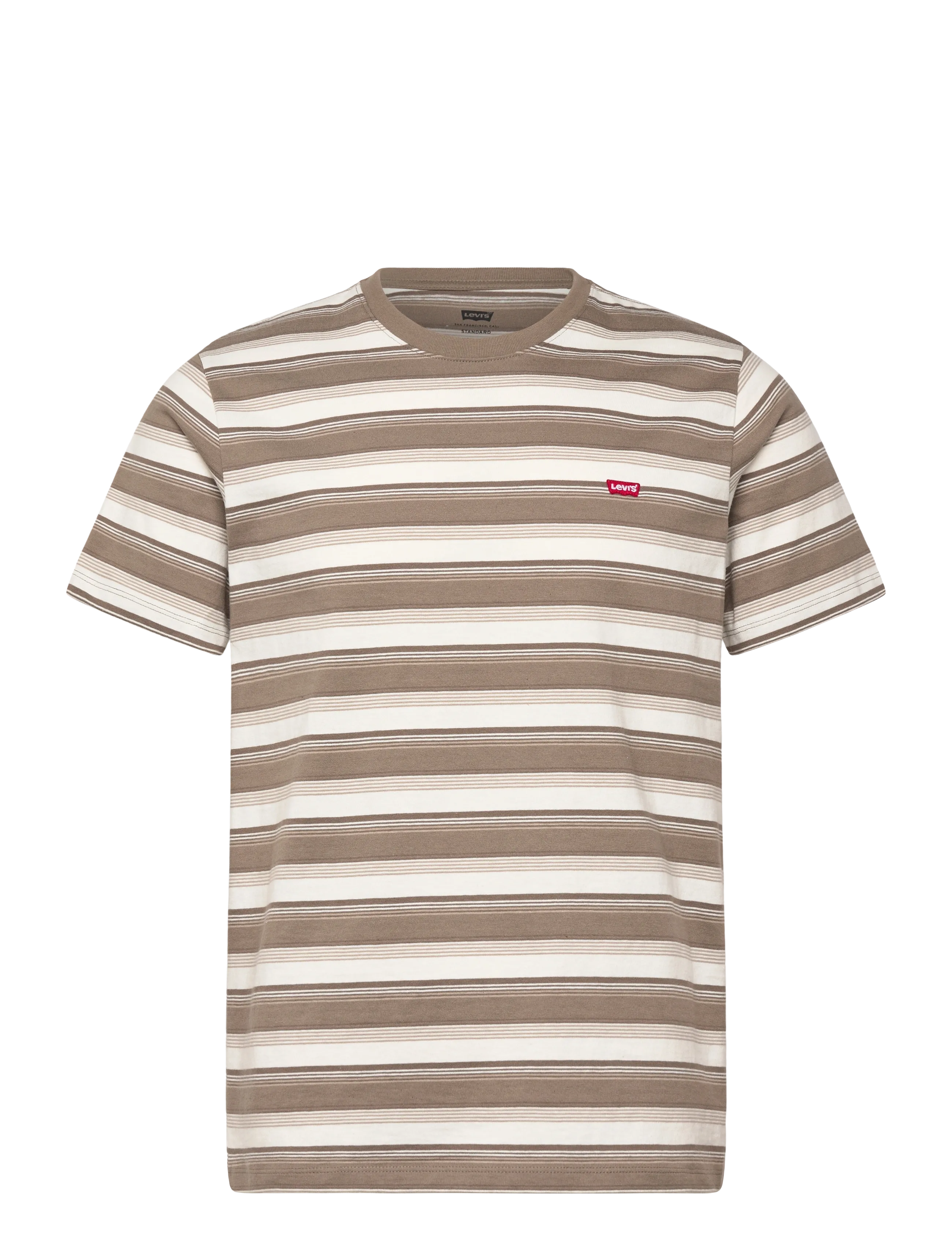 Levi's® SS ORIGINAL HM TEE JEN STRIPE - T-shirts - NEUTRALS / brown