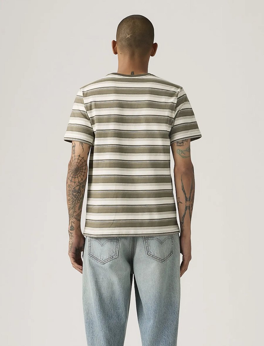 Levi's® - SS ORIGINAL HM TEE JEN STRIPE - lühikeste varrukatega t-särgid - neutrals - 3