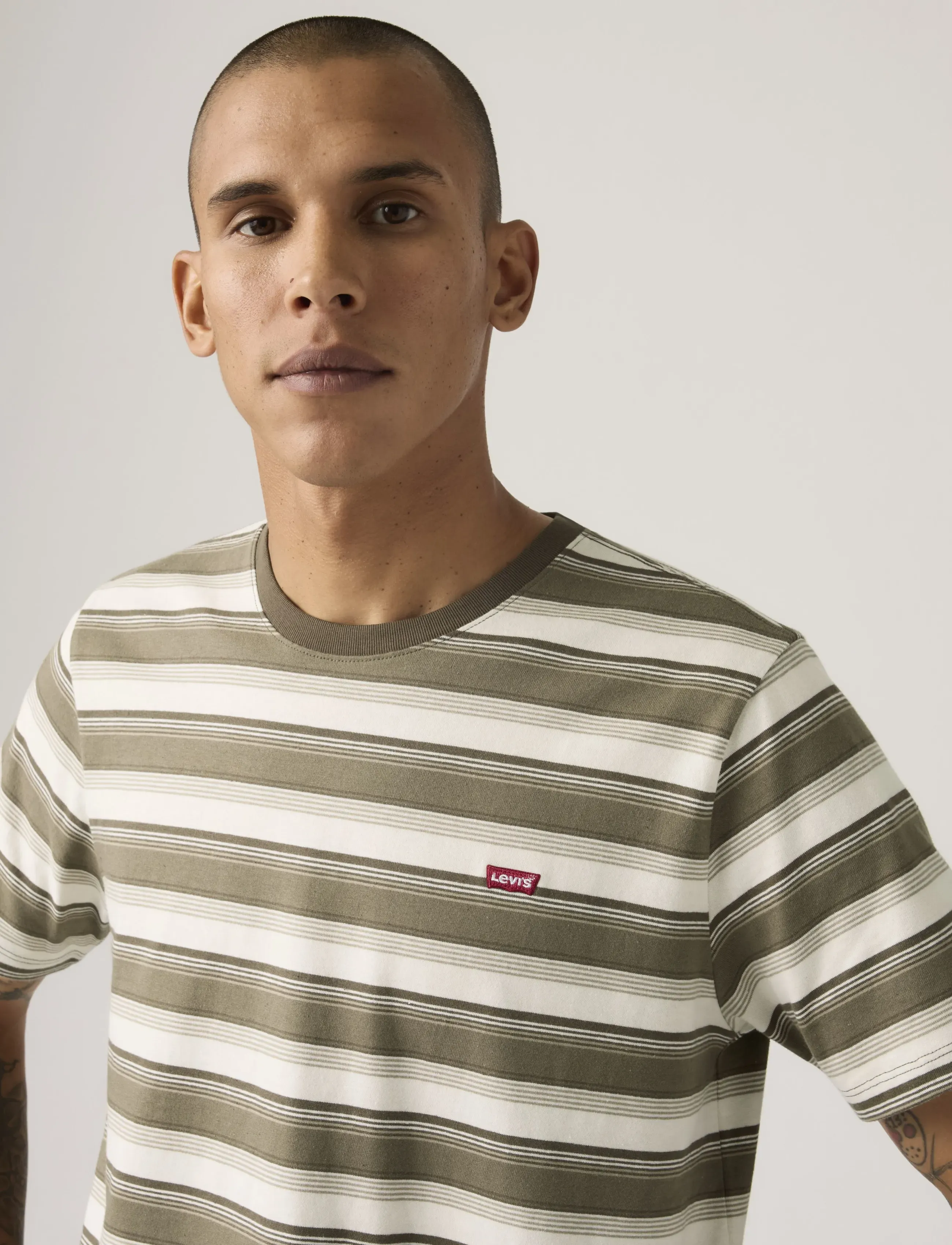 Levi's® - SS ORIGINAL HM TEE JEN STRIPE - laveste priser - neutrals - 4