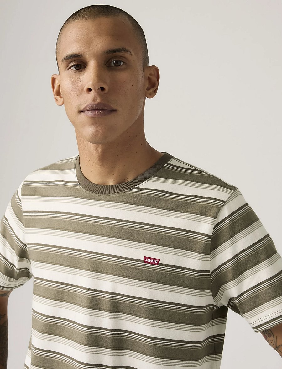 Levi's® - SS ORIGINAL HM TEE JEN STRIPE - lühikeste varrukatega t-särgid - neutrals - 4