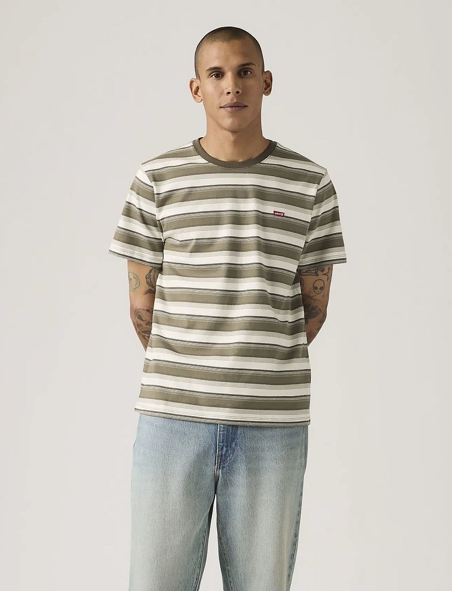 Levi's® - SS ORIGINAL HM TEE JEN STRIPE - lühikeste varrukatega t-särgid - neutrals - 5