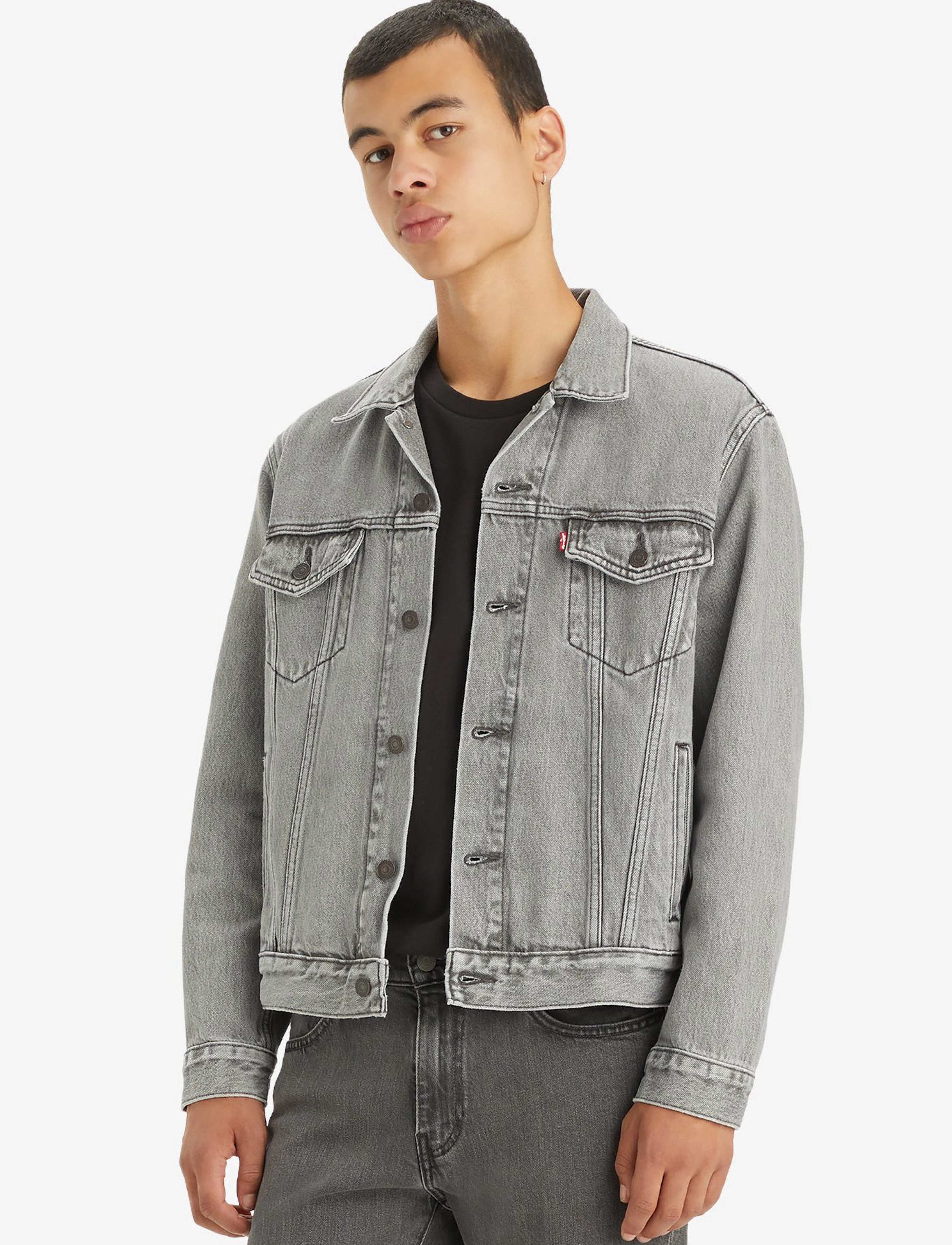 Levi's® - THE TRUCKER JACKET GOOSEBUMPS - wiosenne kurtki - greys - 5
